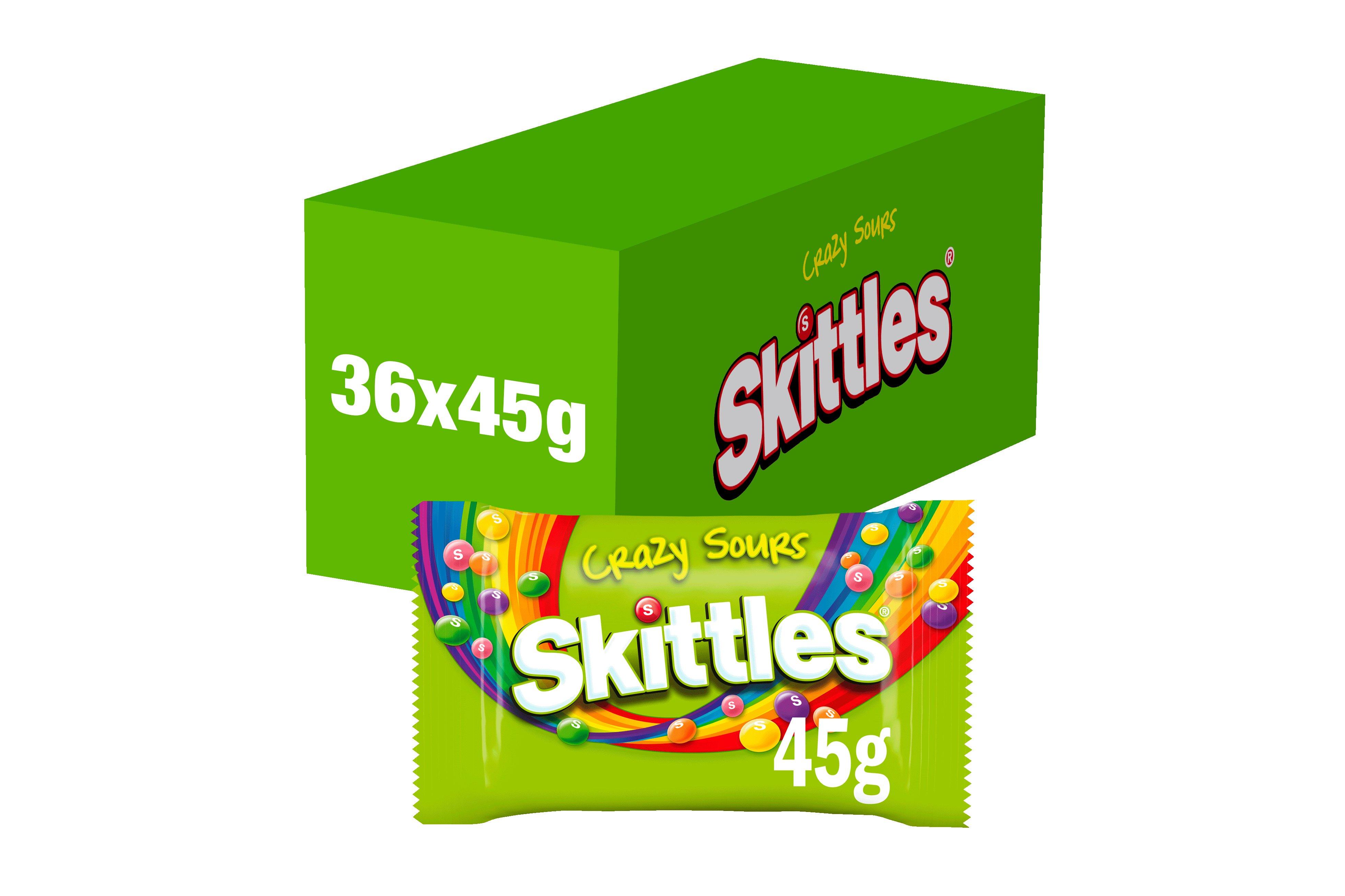 Skittles Chewy Sweets Bag Sour Fruit Flavoured 45g