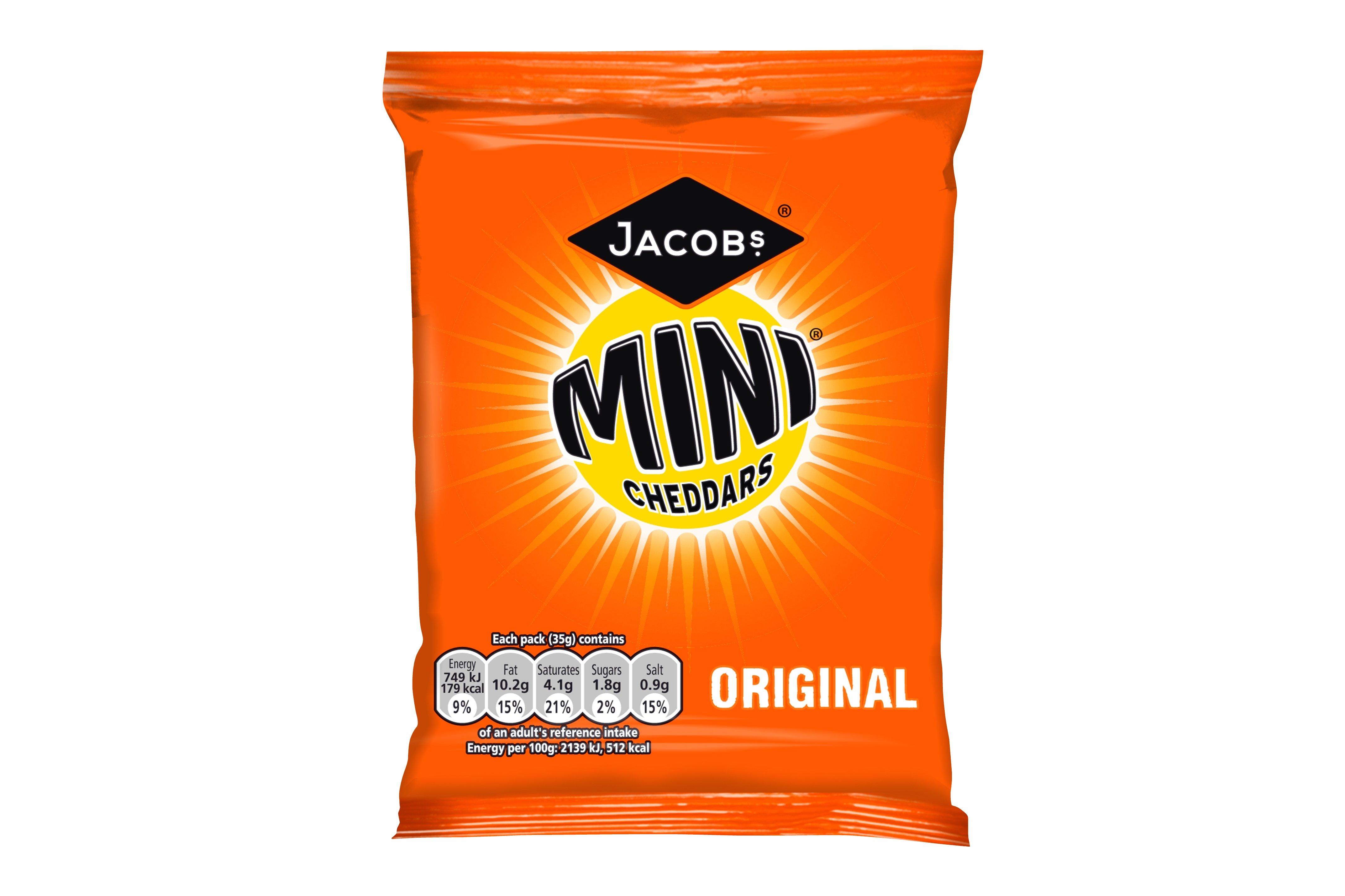 Jacob's Mini Cheddars Original Baked Snacks Handy Pack 44 x 35g