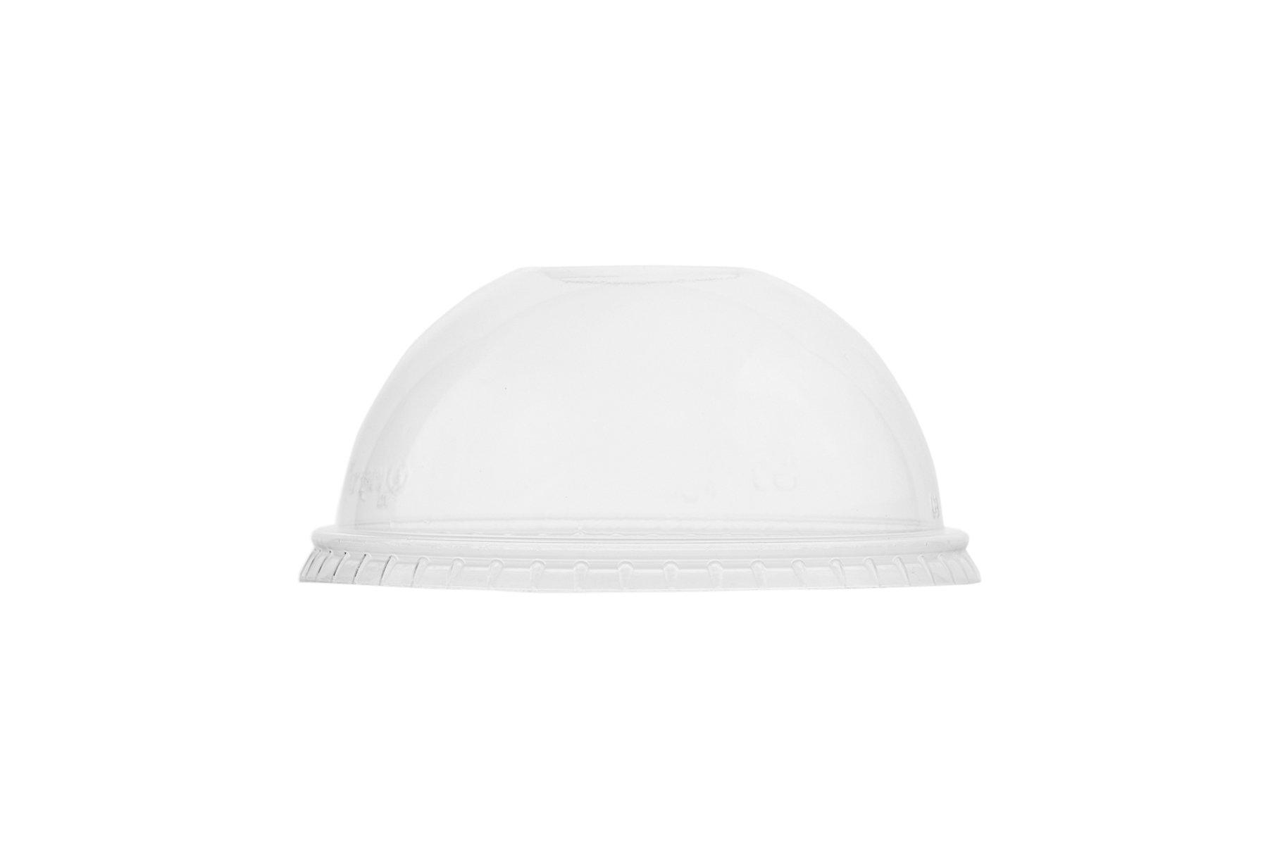 Vegware PLA Domed Cold Cup Lids with straw hole - 10oz-16oz