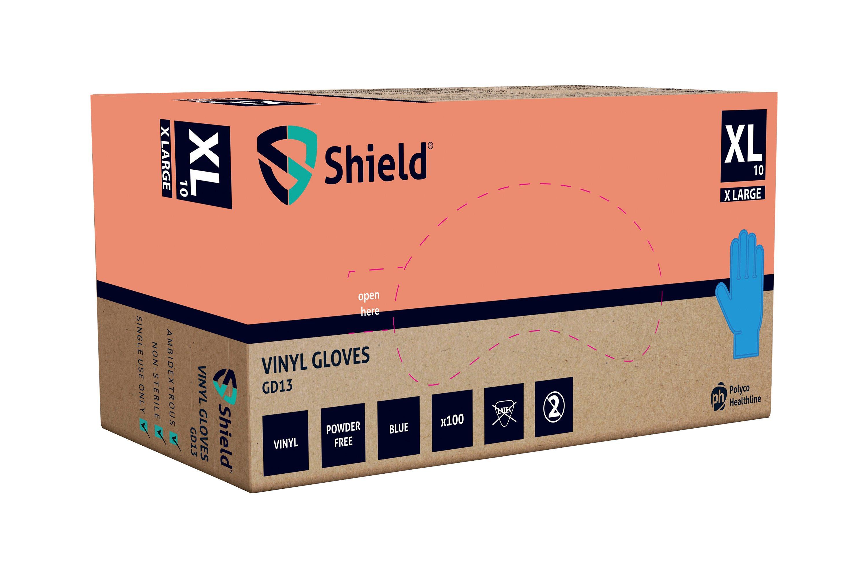 Vinyl Gloves Blue Extra Large Powder Free