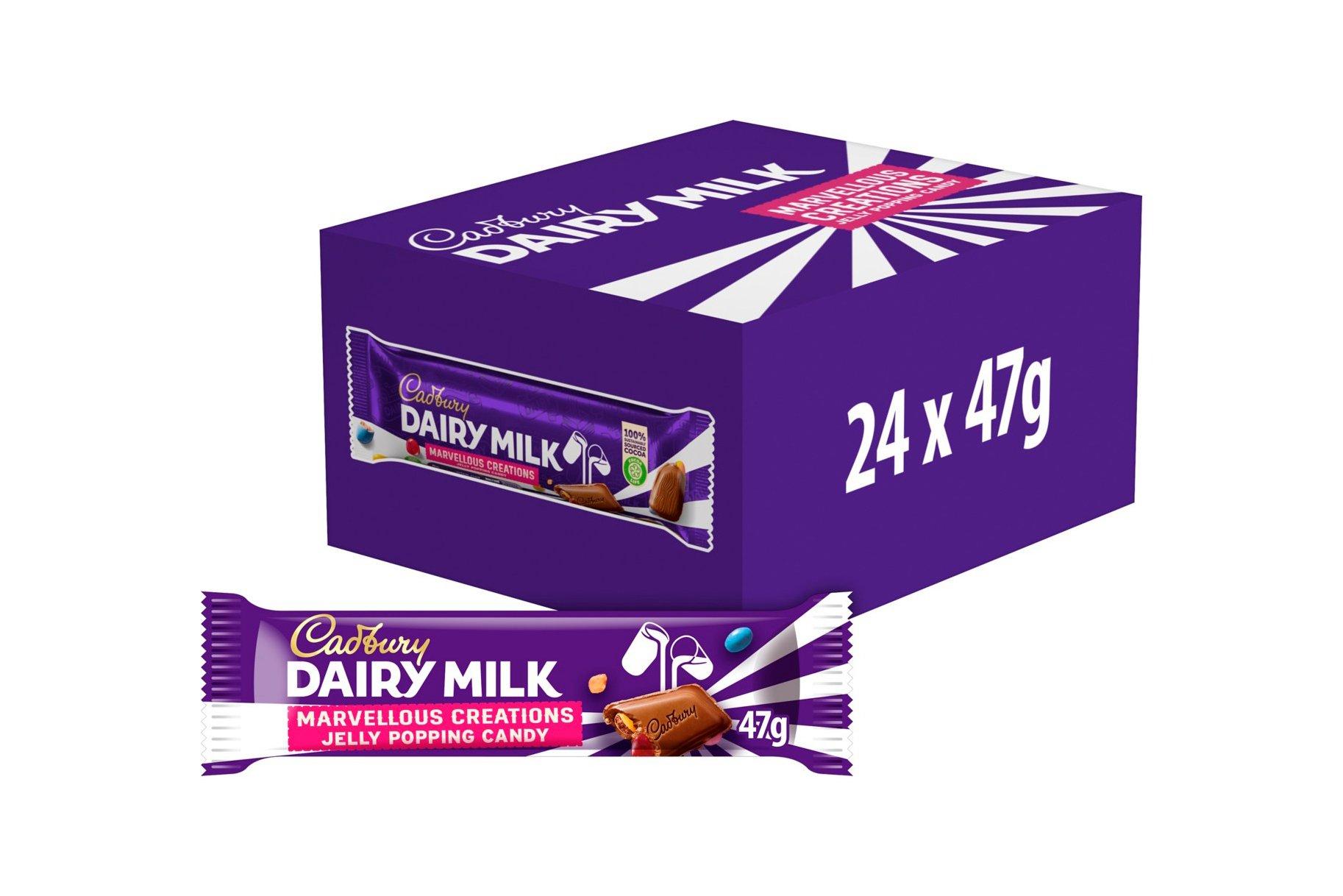 Cadbury Dairy Milk Marvellous Creations Jelly Popping Candy Chocolate Bar 47g