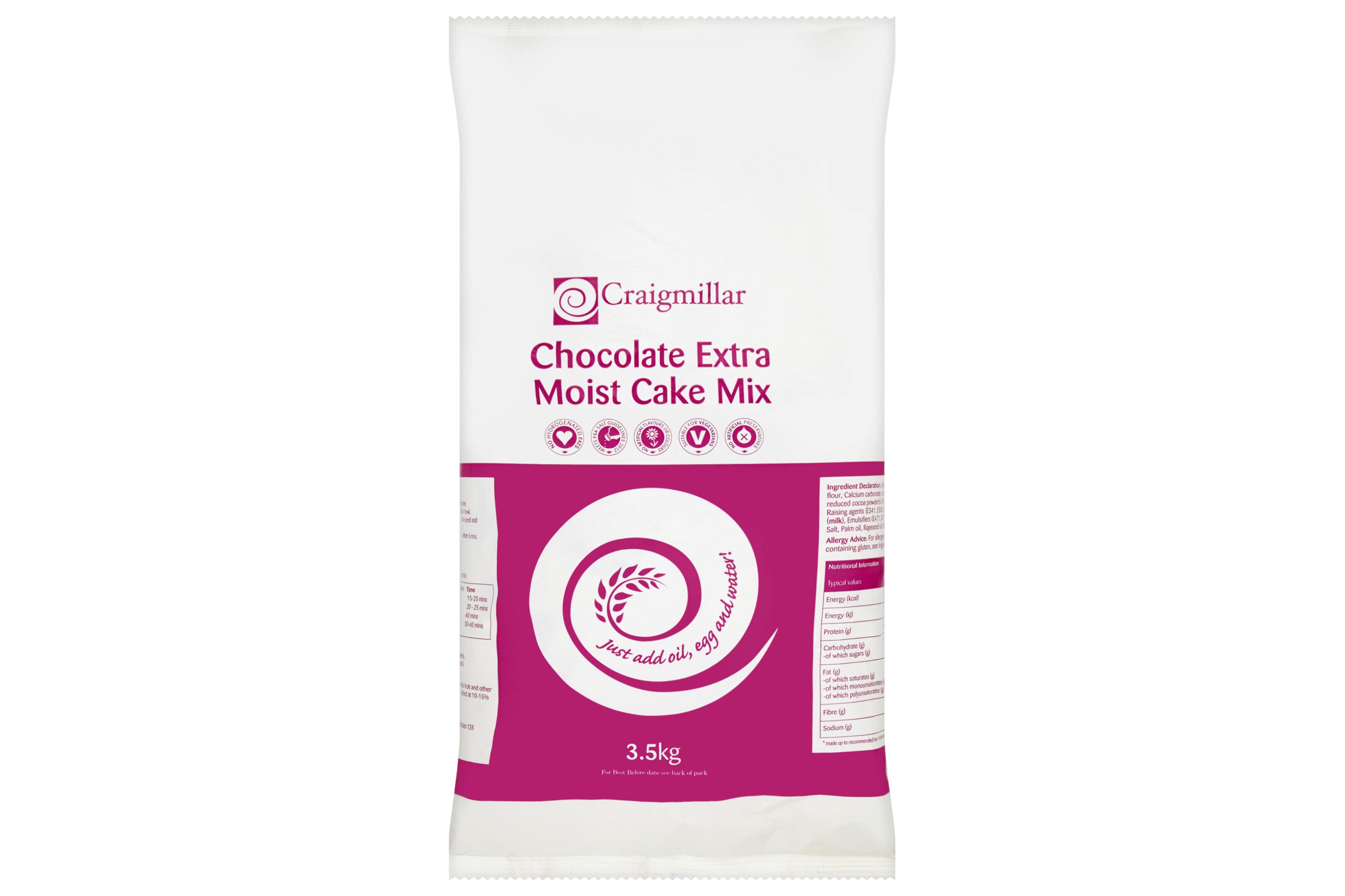 Craigmillar Chocolate Extra Moist Cake Mix 3.5kg