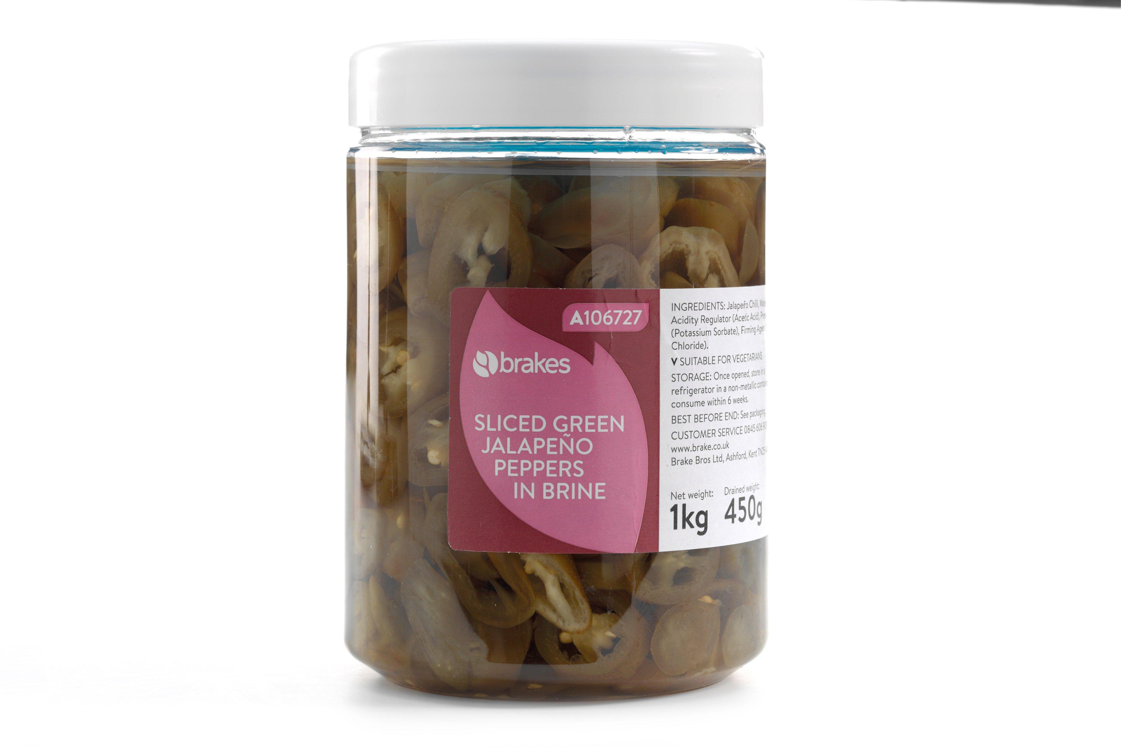 Brakes Sliced Green Jalapeno Peppers in Brine