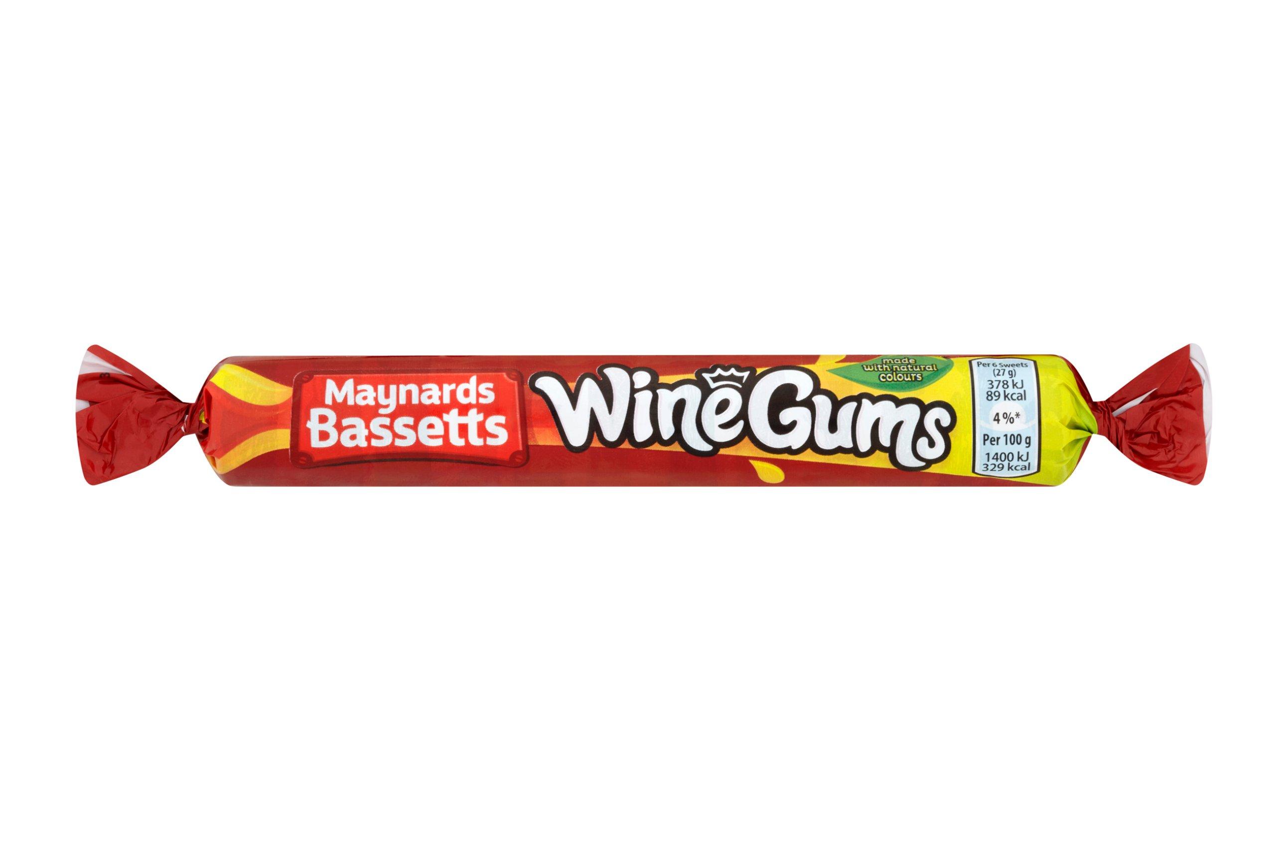 Maynards Bassetts Wine Gums Sweets Roll 52g