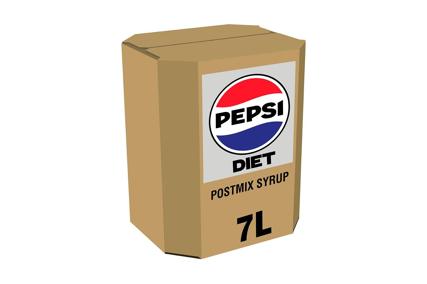 Pepsi Diet Cola Postmix Syrup 7 Litres