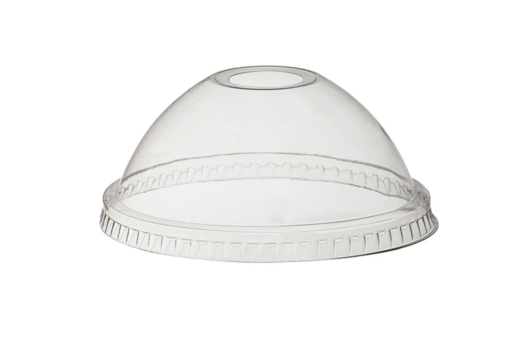 Go-Pak rPET Domed Cold Cup Lids with hole - 12oz