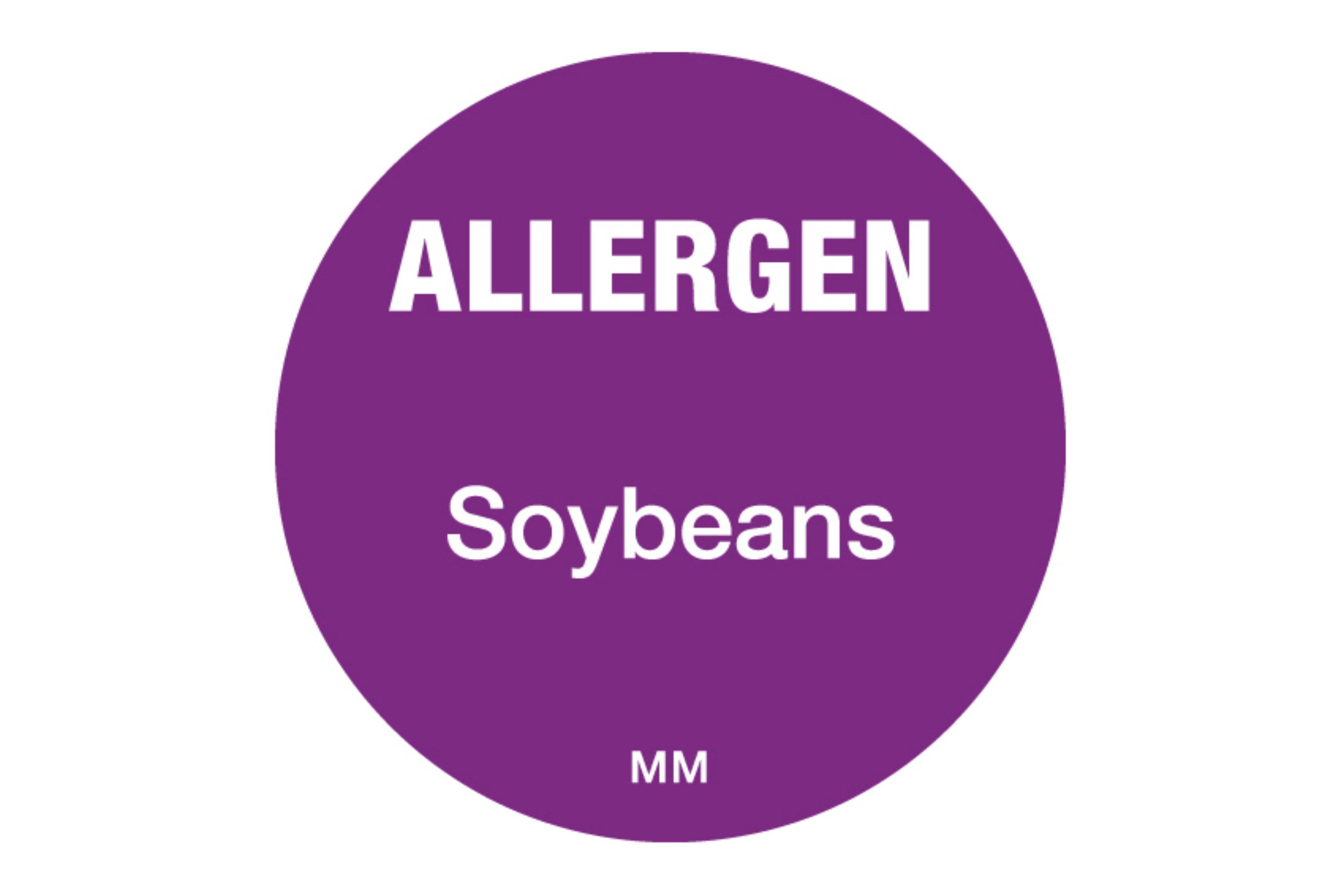 25mm Allergen Label Soy Beans
