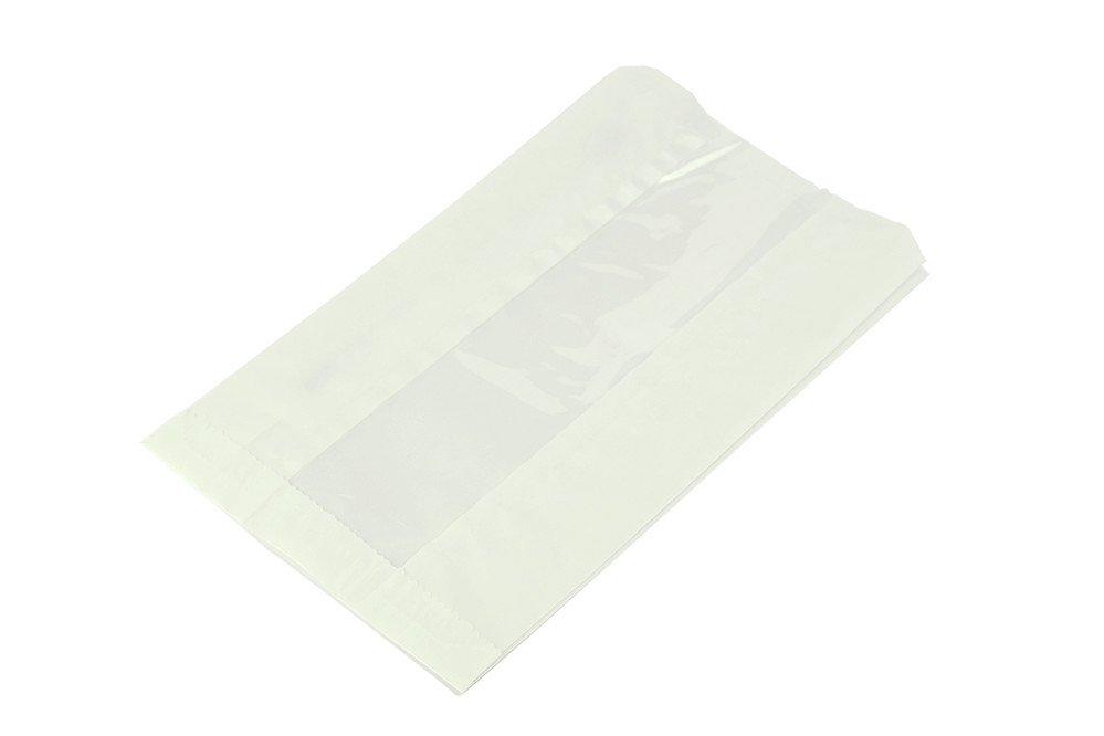 Vegware Glassine White NatureFlex Window Hot Bag 6 x 8.5 x 10in