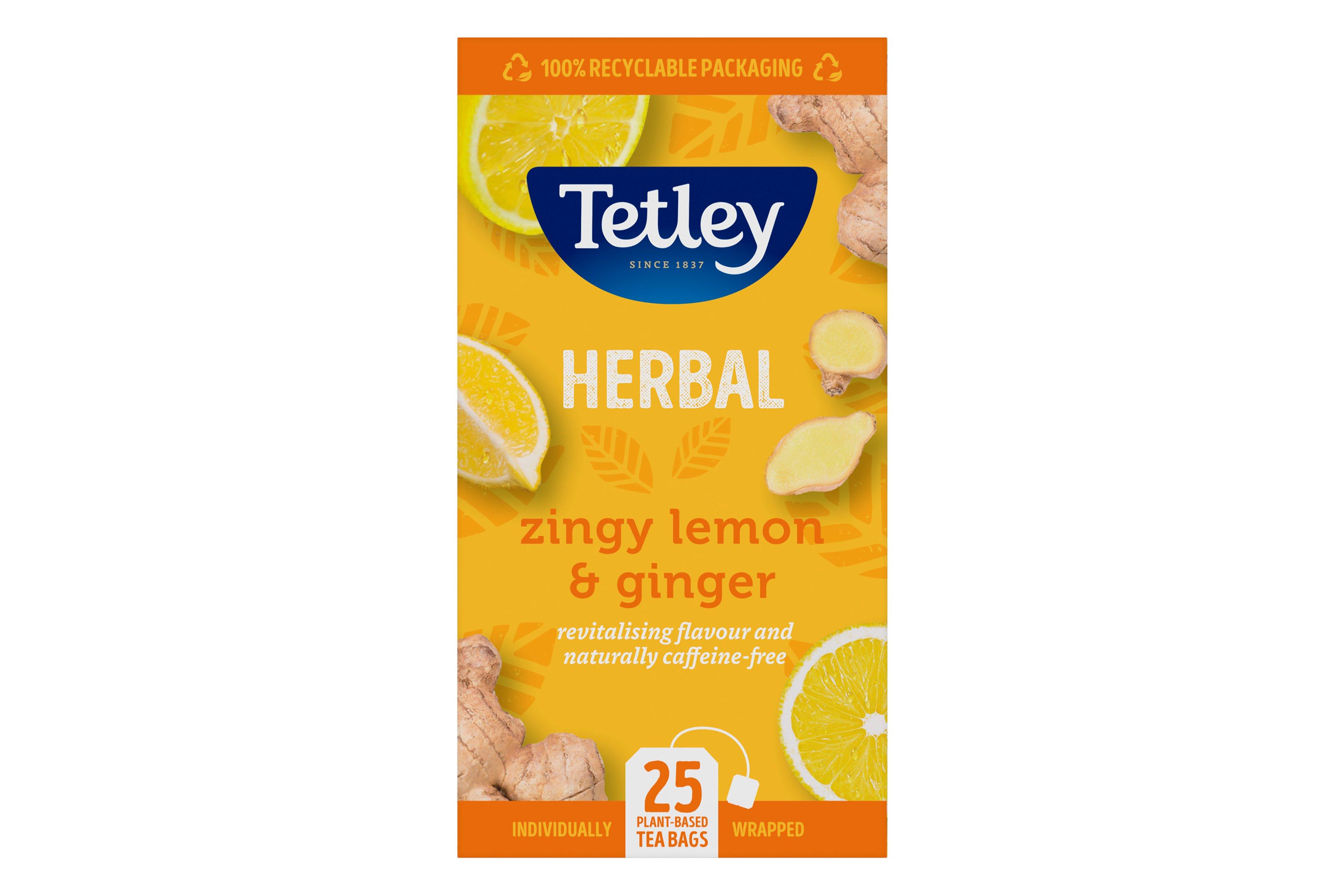 Tetley Lemon & Ginger String Tag Tea Bag
