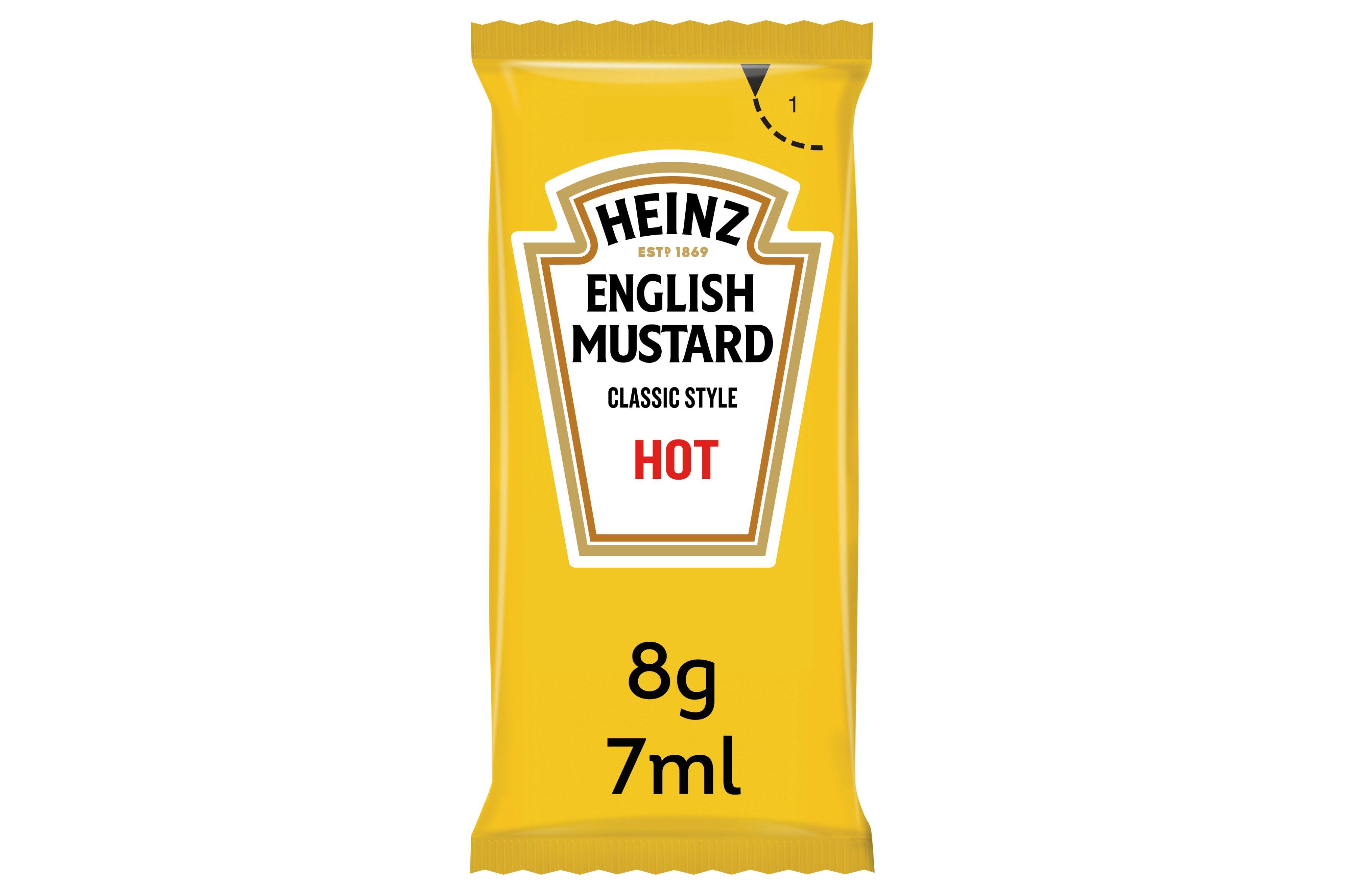 Heinz English Mustard Hot Sachets 7ml