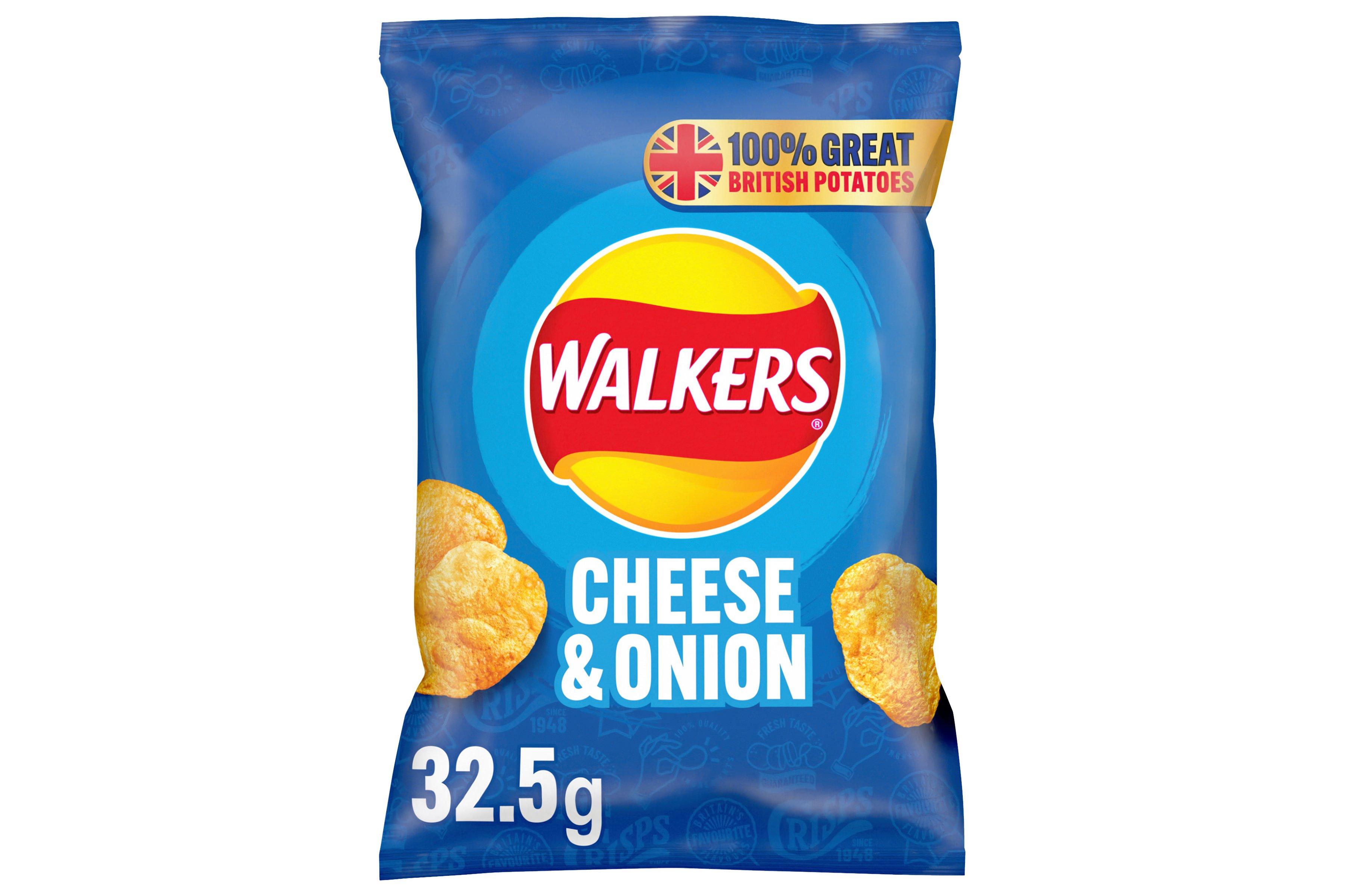 Walkers Cheese & Onion Crisps 32.5g