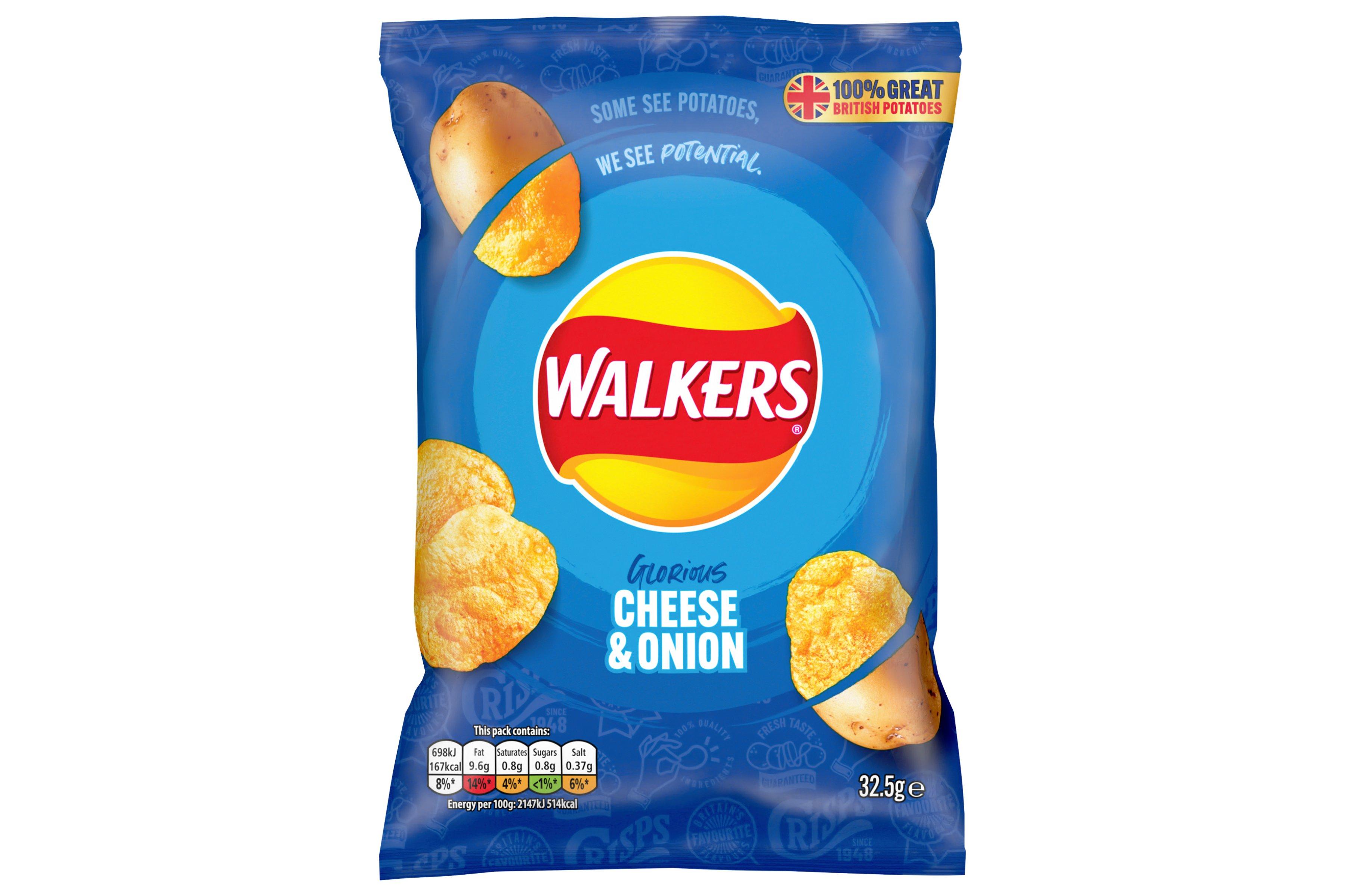 Walkers Cheese & Onion Crisps 32.5g