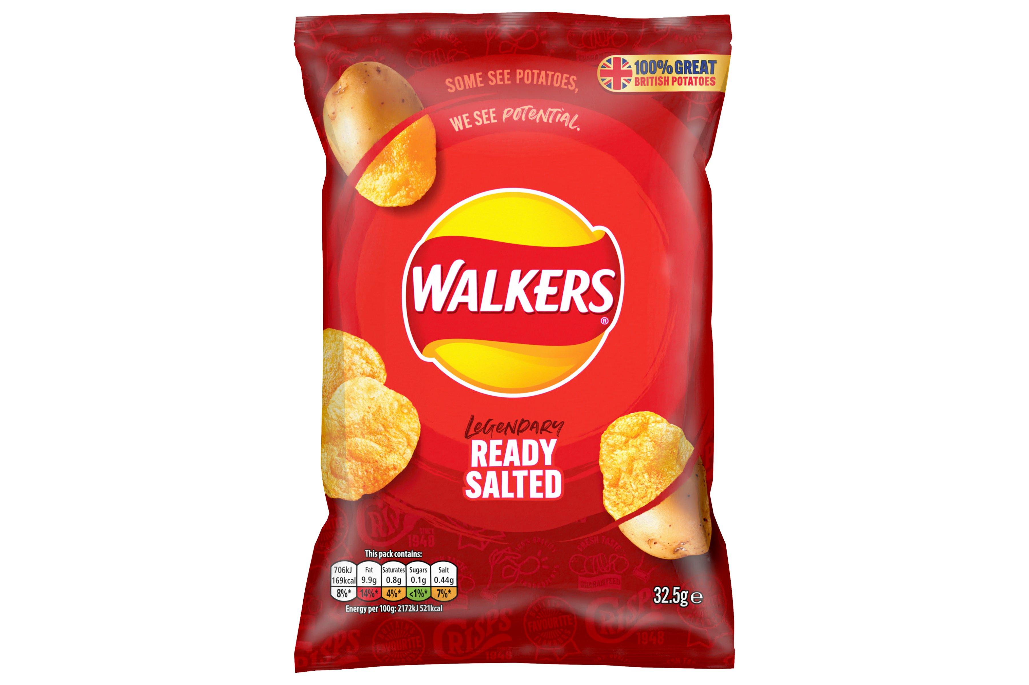 Walkers Ready Salted Crisps 32.5g