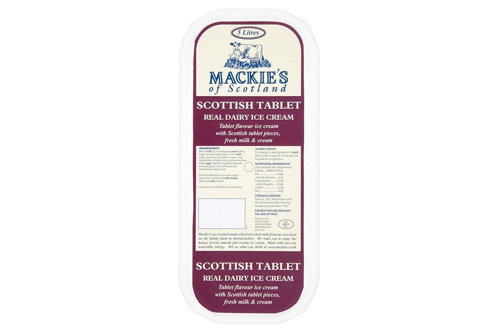 Mackie's of Scotland Scottish Tablet Real Dairy Ice Cream 5 Litres (Scotland only)