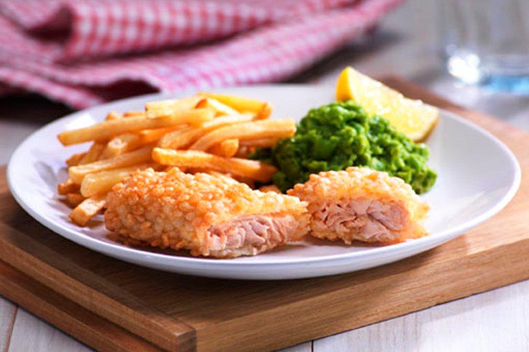 Crown Foods MSC Gluten Free Bubble Crumb Salmon Fillet, 60g, IQF - 3kg
