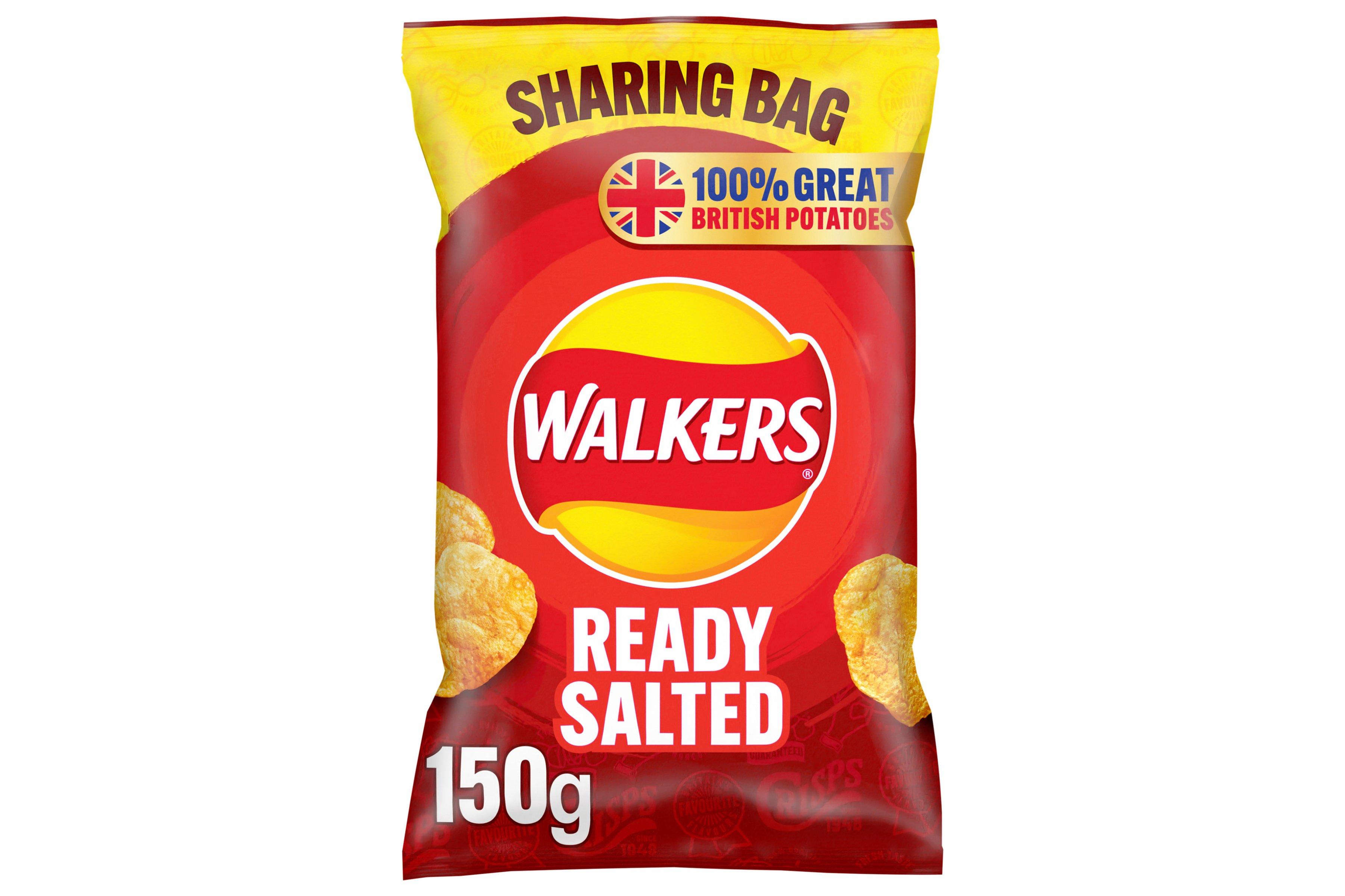 Walkers Ready Salted Sharing Crisps 150g
