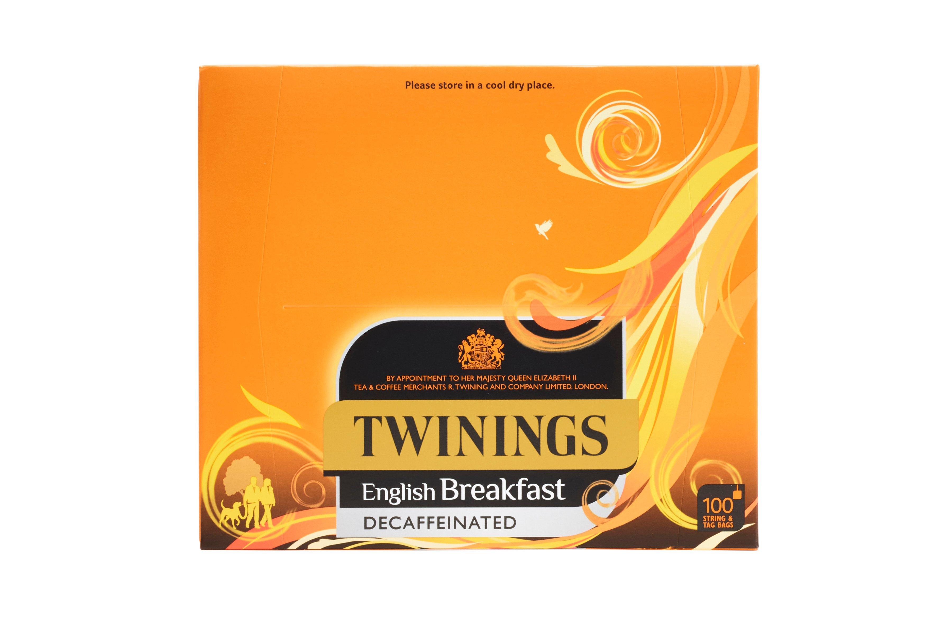 Twinings English Breakfast decaffeinated String & Tag Tea Bags