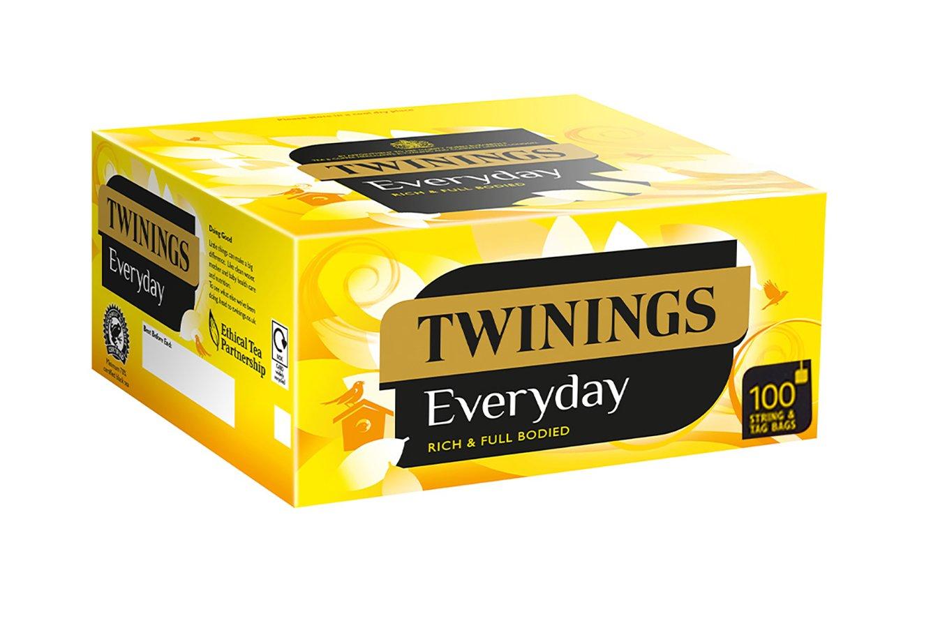 Twinings Everyday Tea Bags – 80 String & Tag Bags, Classic Black Tea