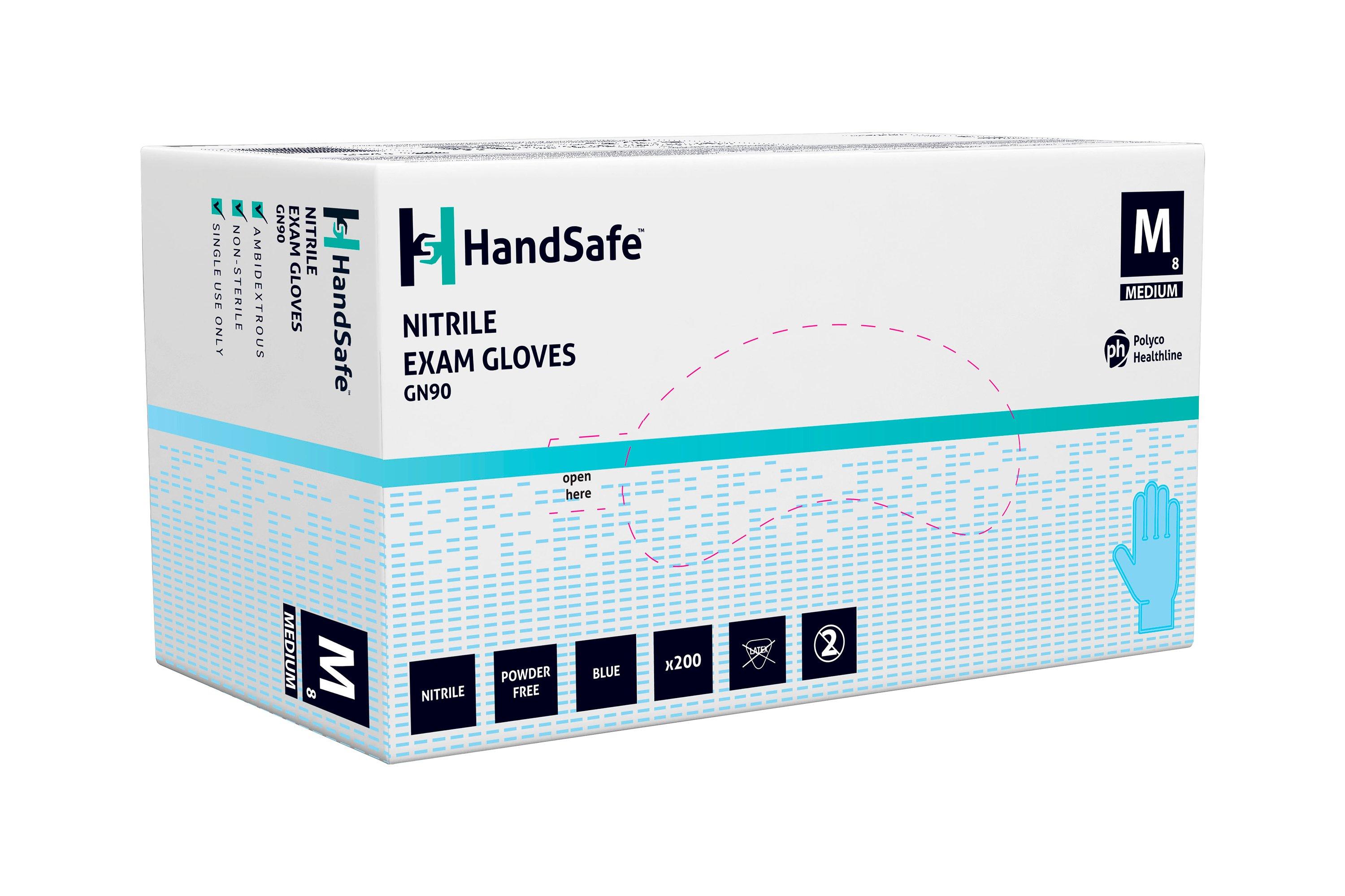 Blue Nitrile Powder Free Gloves Medium