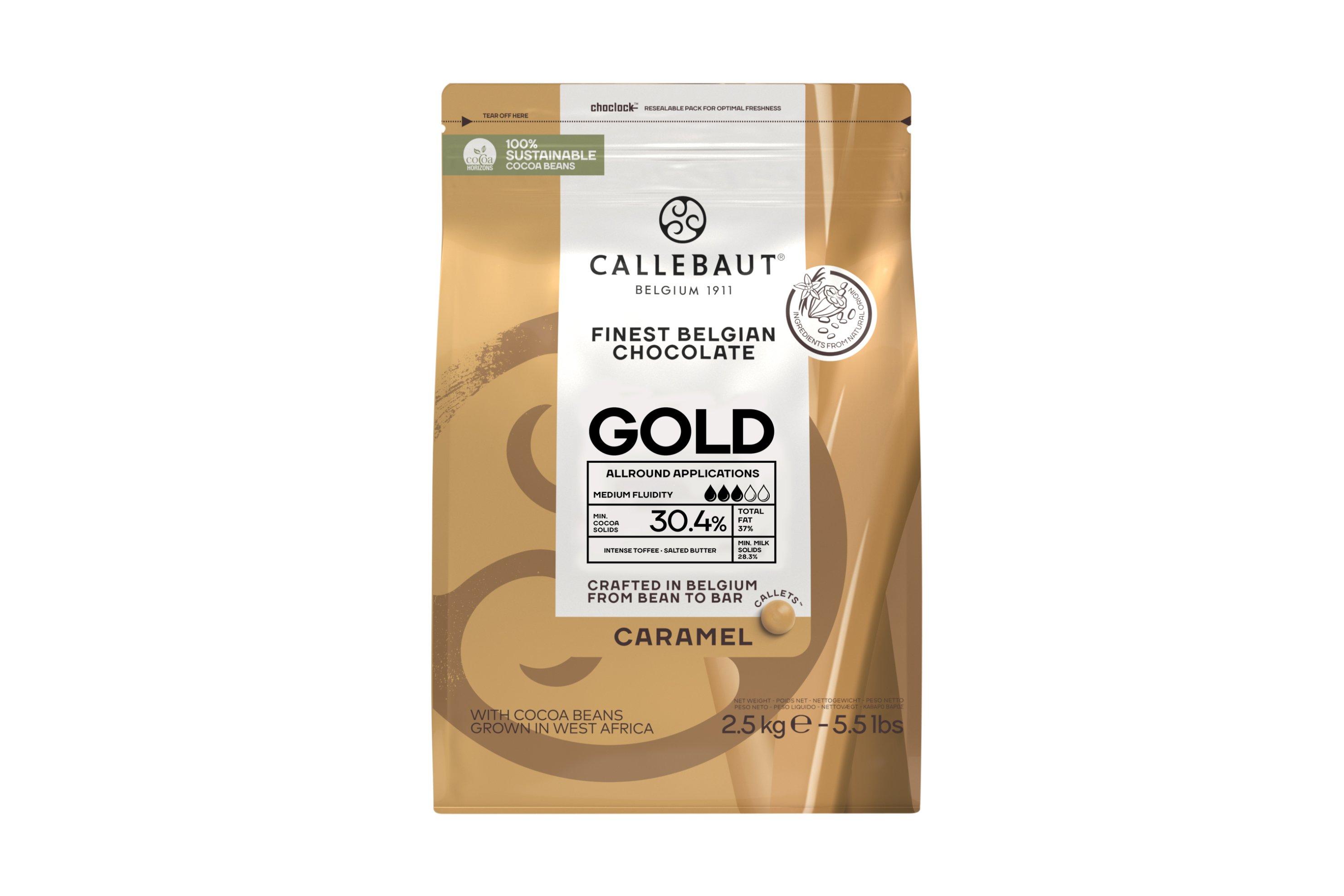 Callebaut Finest Belgian Chocolate Gold Caramel Callets 2.5kg