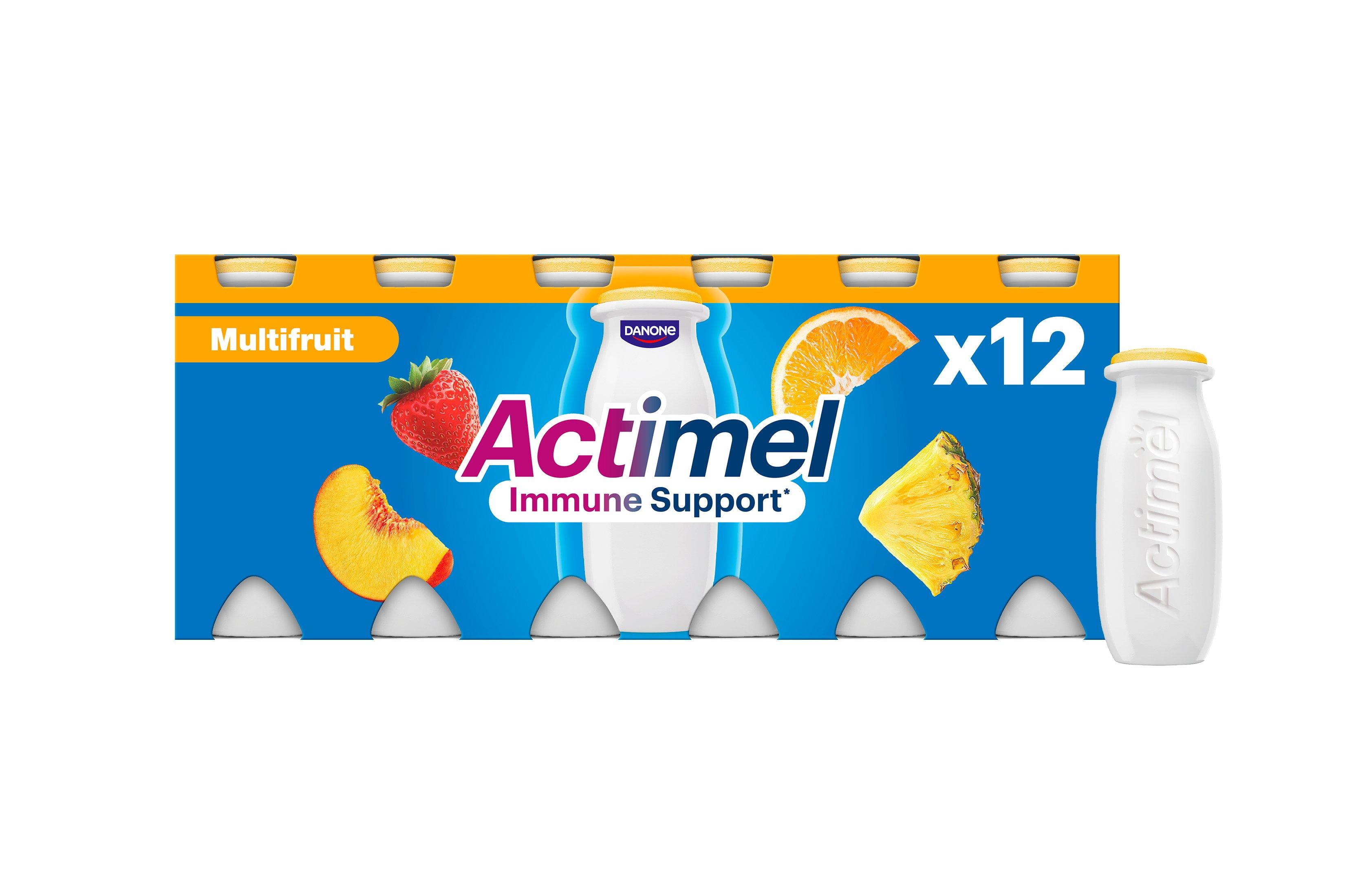 Actimel Multifruit Immunity Yoghurt Drink Multipack, 100g