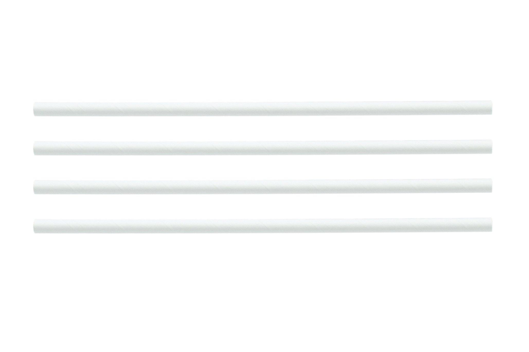 eGreen White Paper Smoothie Straw 200mm 8mm bore