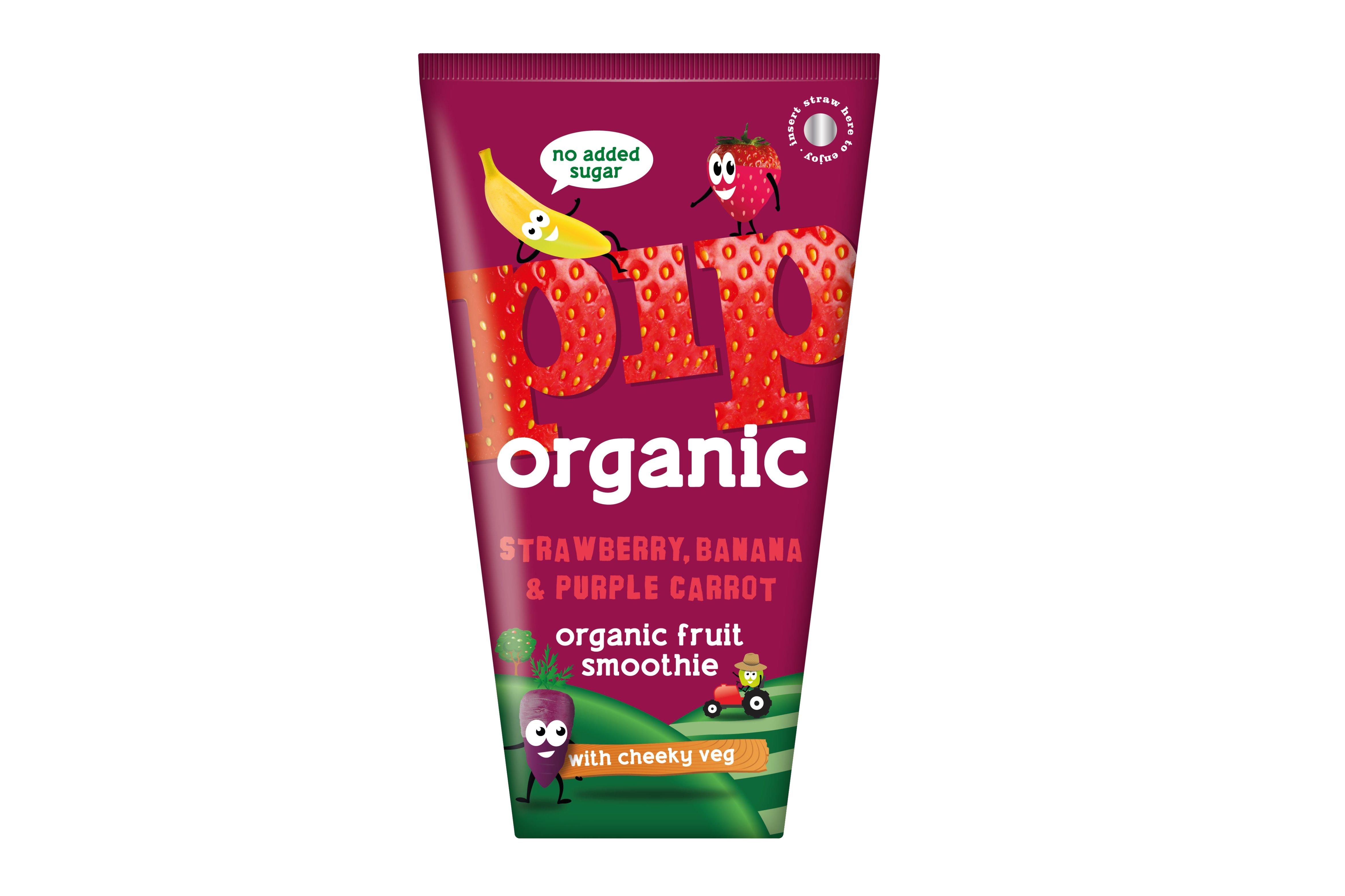 Pip Organic Strawberry, Banana & Purple Carrot Organic Fruit Smoothie 180ml