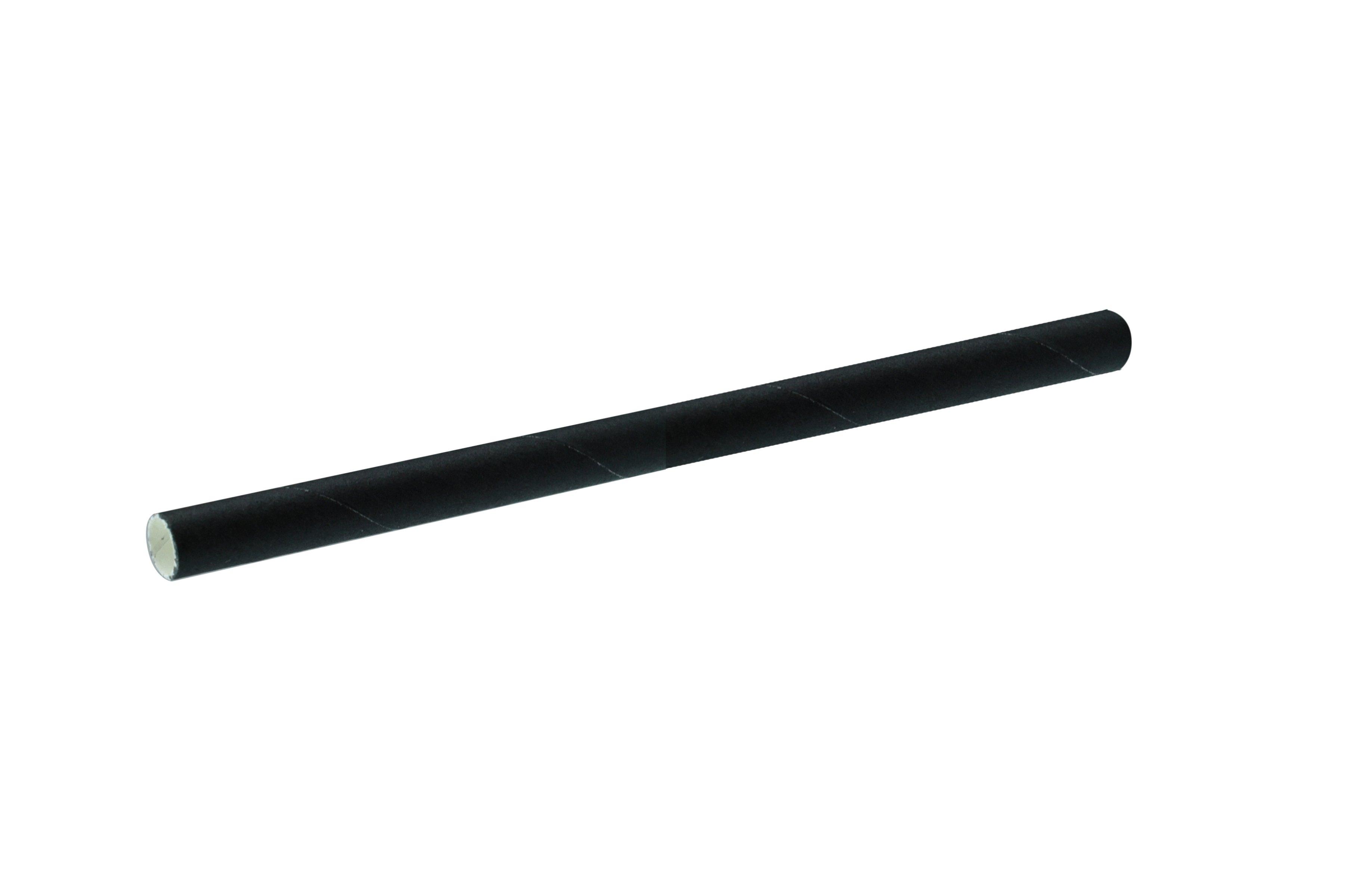eGreen Naturelle Cocktail Black Paper Straw 140 x 6mm