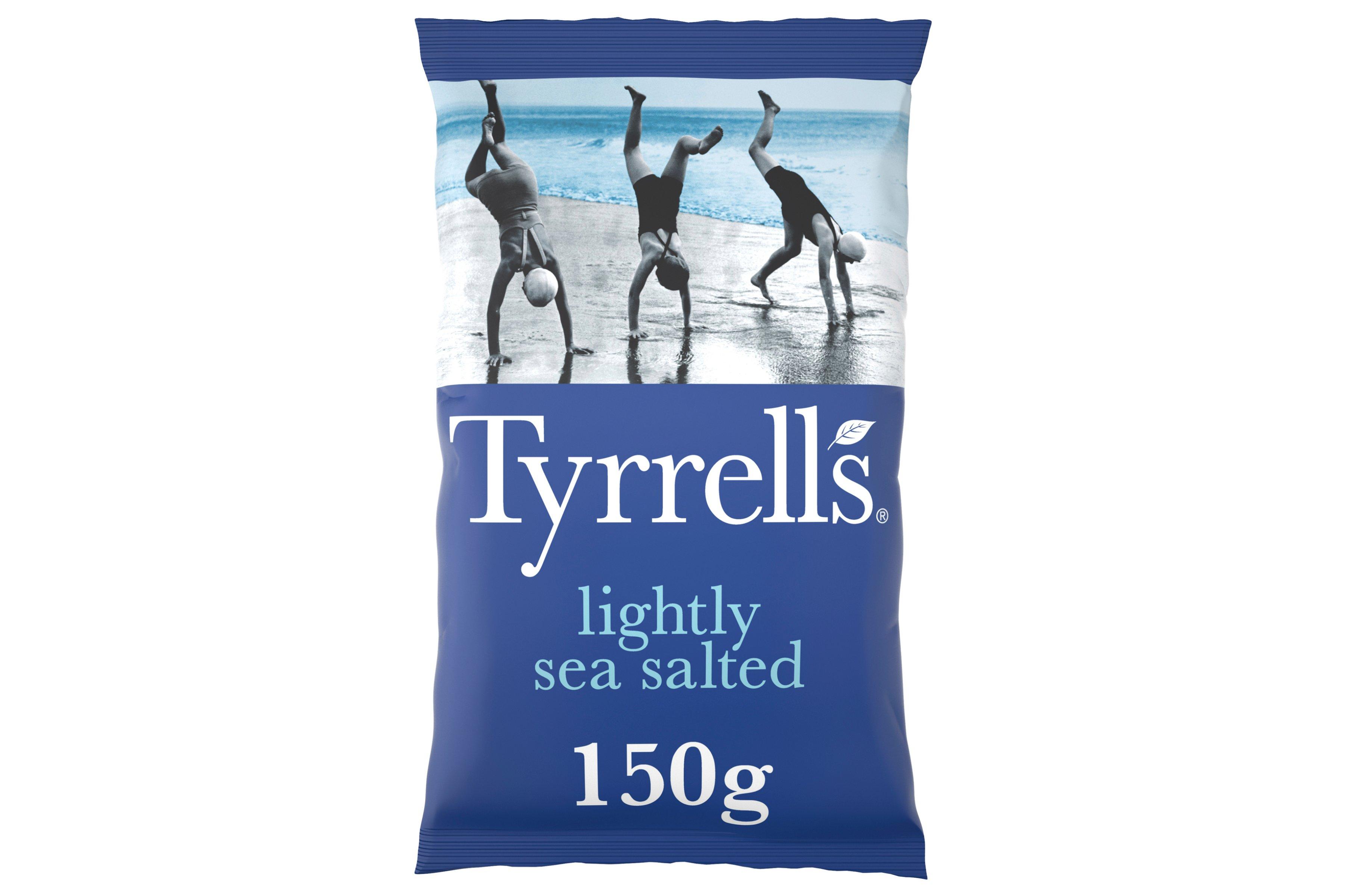 Tyrrells Lightly Sea Salted Sharing Crisps 150g