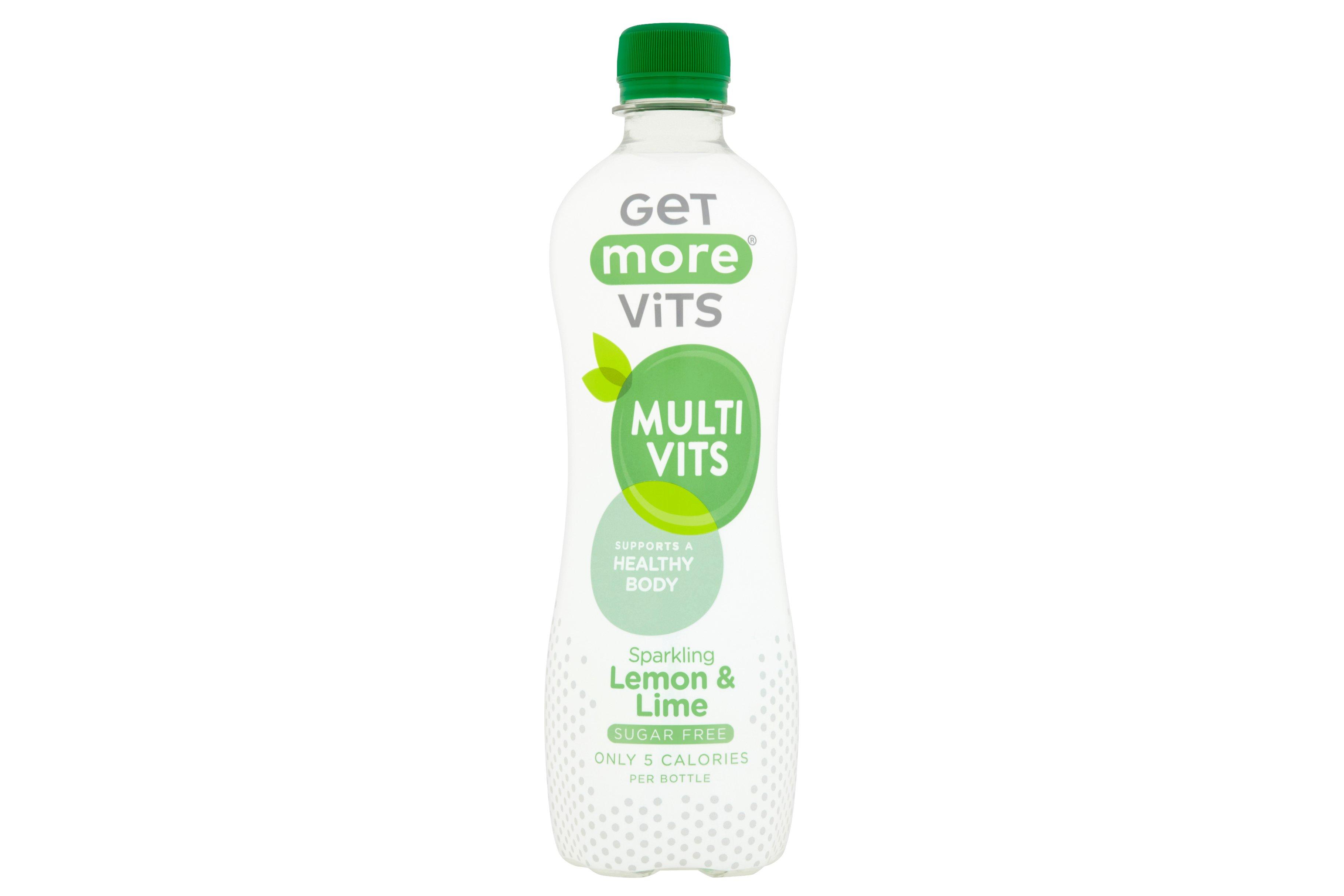 Get More Multivits Sugar Free Sparkling Lemon & Lime Drink 500ml