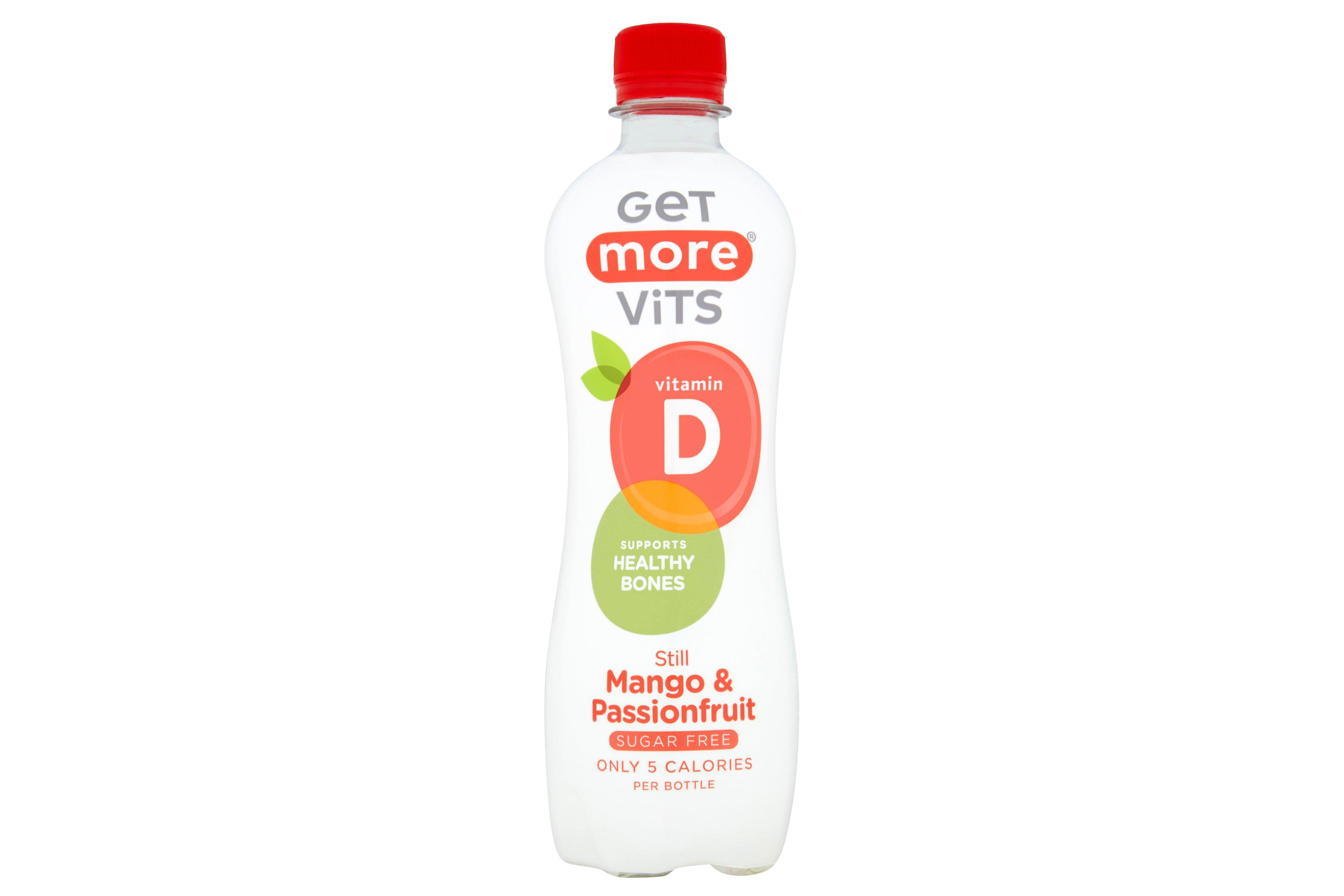 Get More Vits Vitamin D Sugar Free Still Mango & Passionfruit Drink 500ml