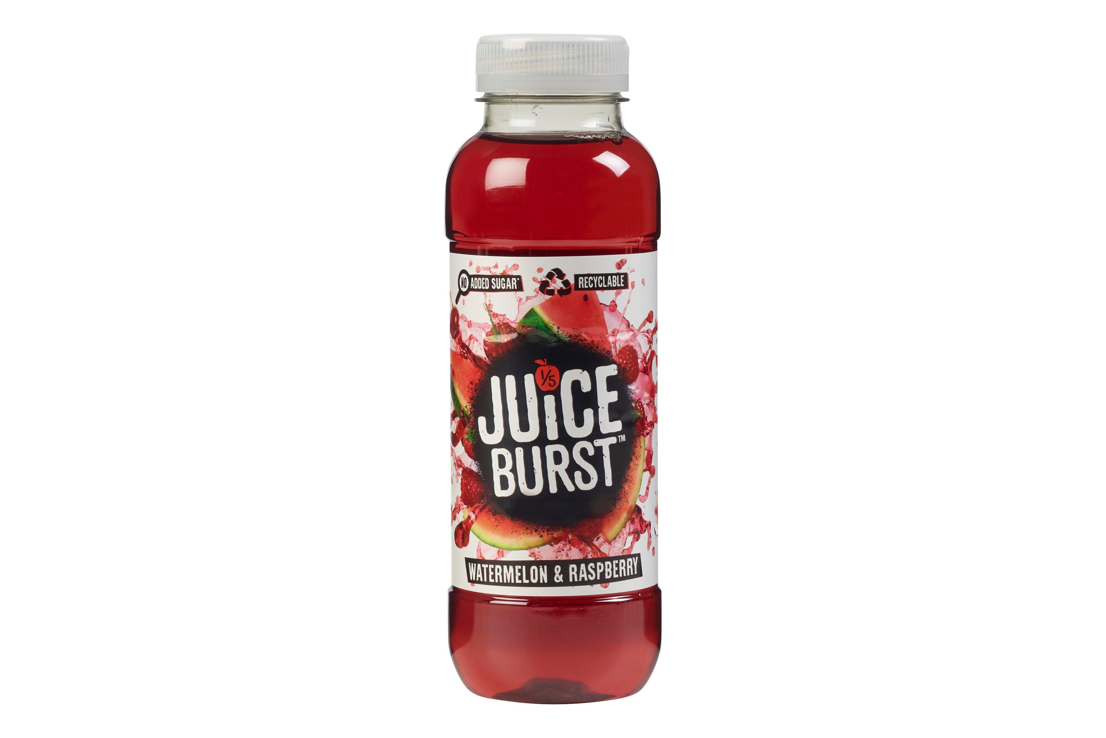 JUICEBURST™ Watermelon & Raspberry Fruit Juice Drink with Sweetener 330ml