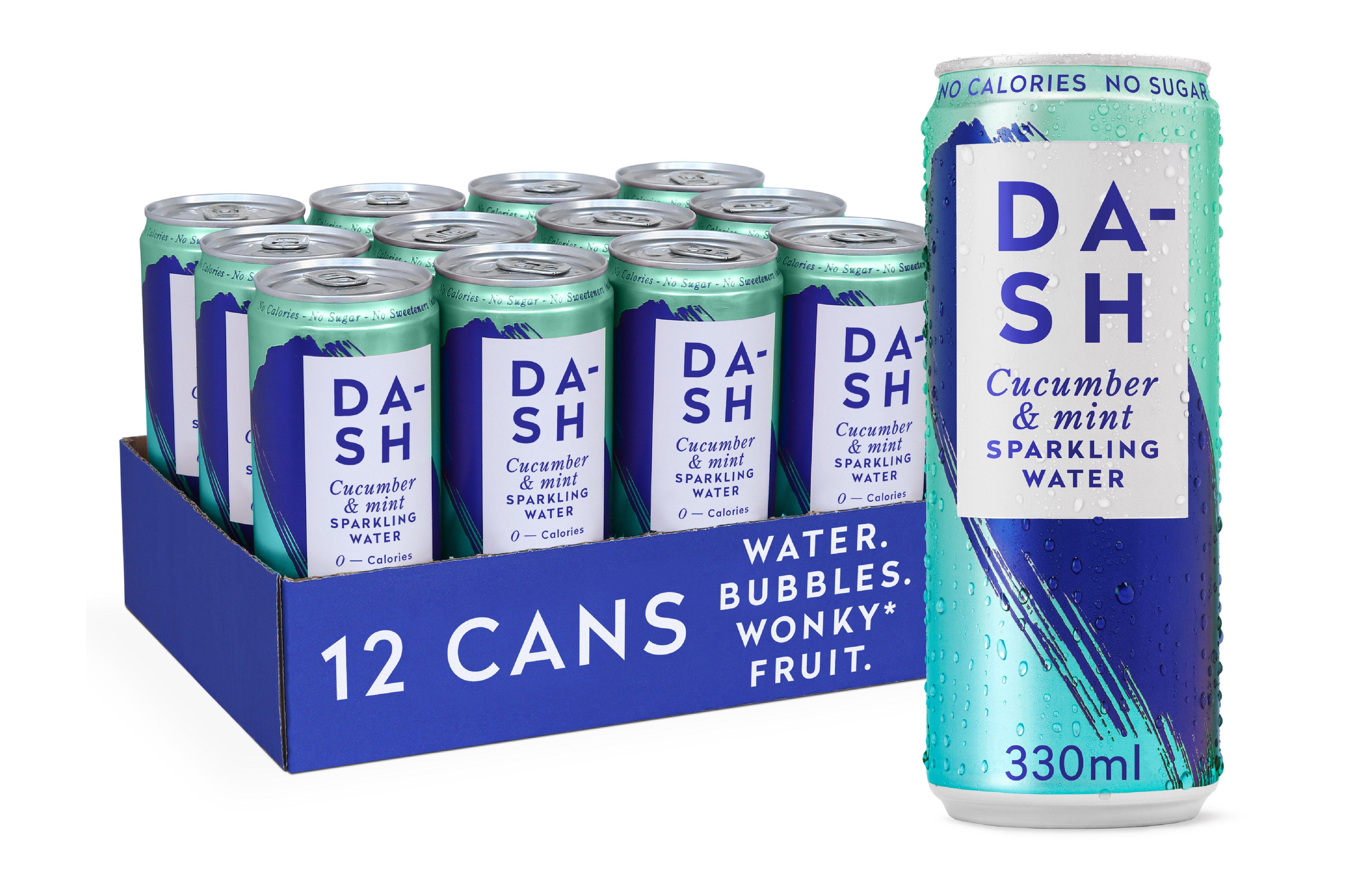 Dash Water Sparkling Cucumber & Mint 12 x 330ml