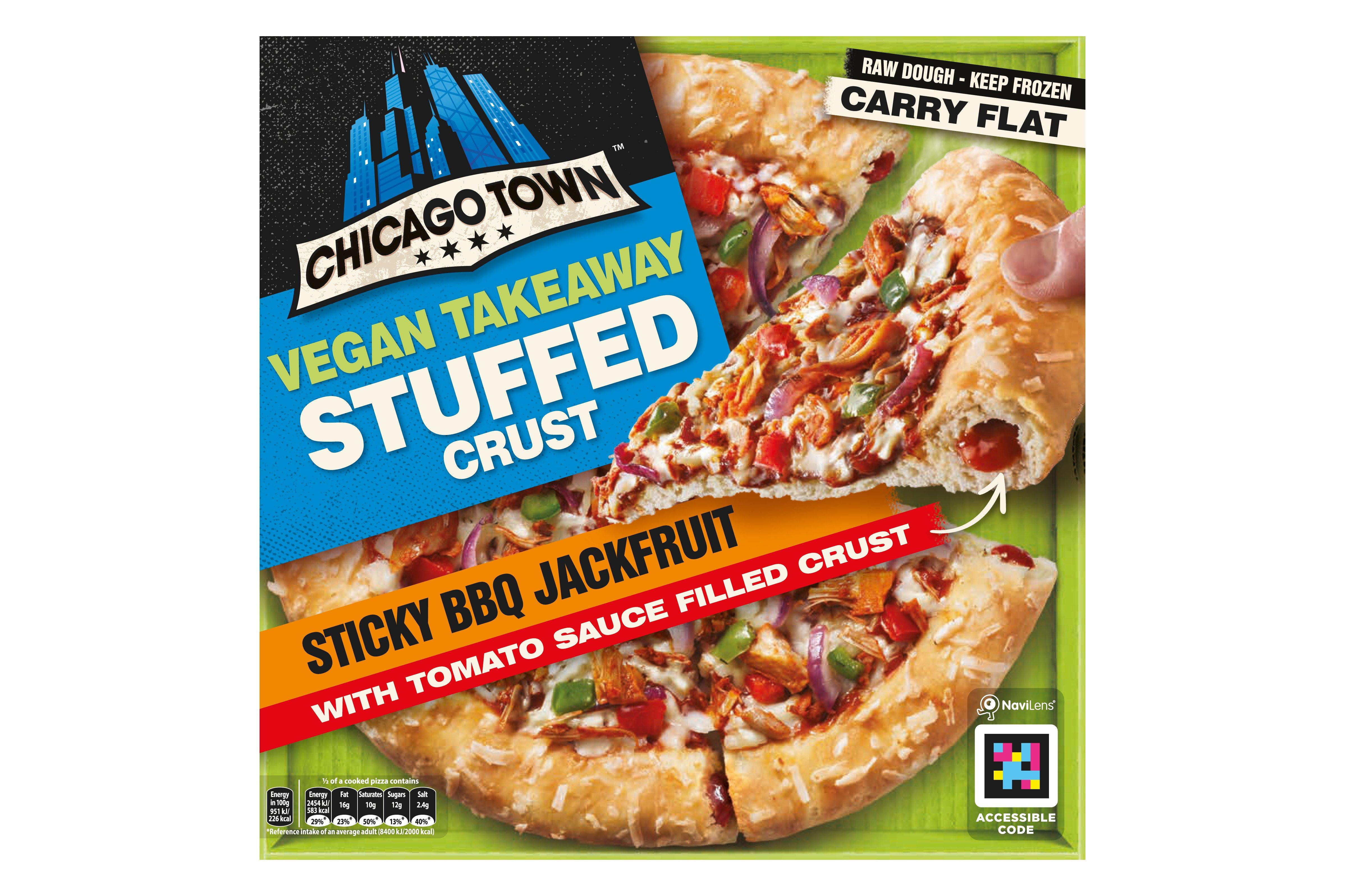Chicago Town Take Away Stuffed Crust 25cm Vegan BBQ Jackfruit 10x1