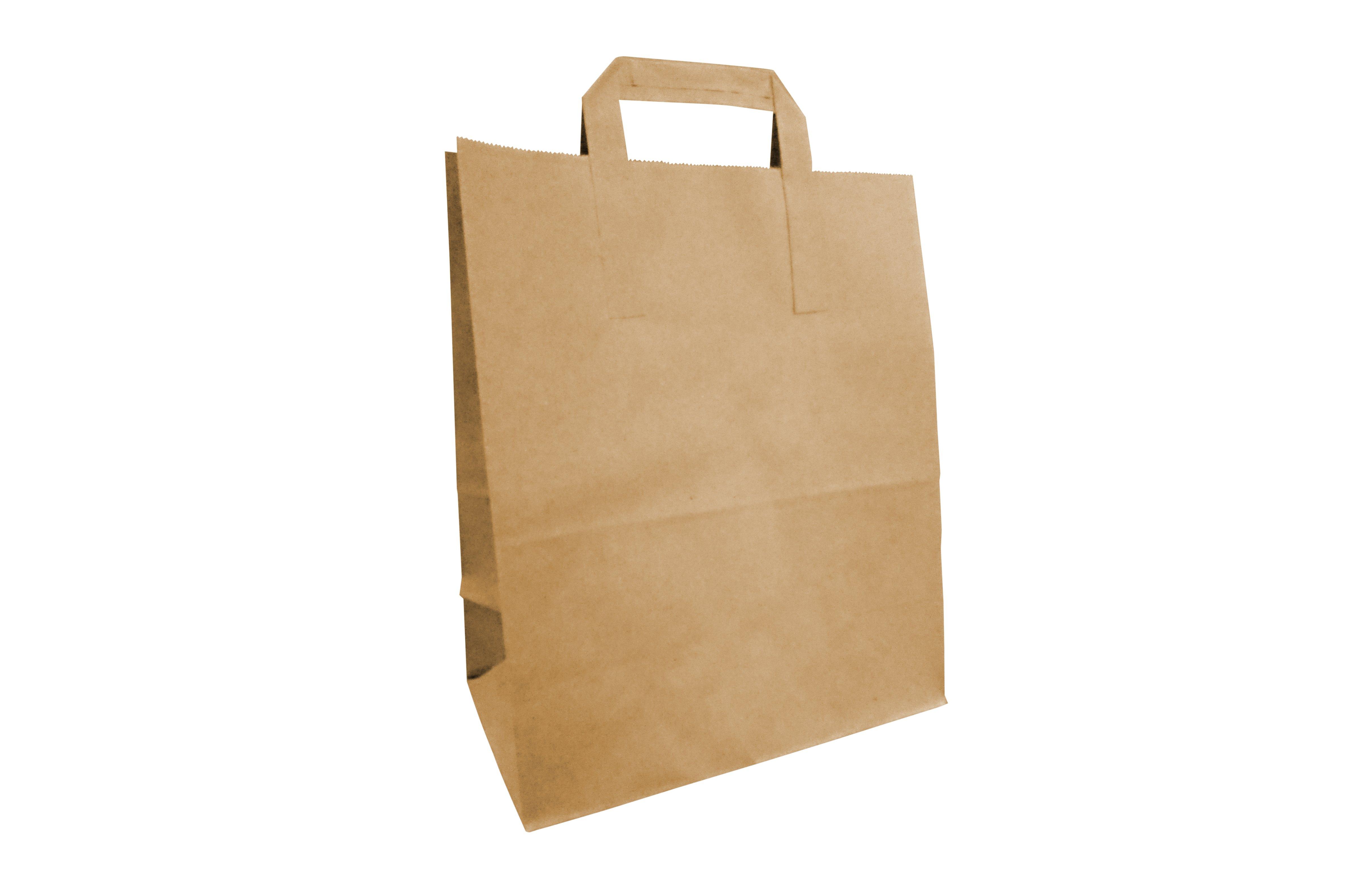 Large Brown Paper Bag with Handles 250x290x140mm