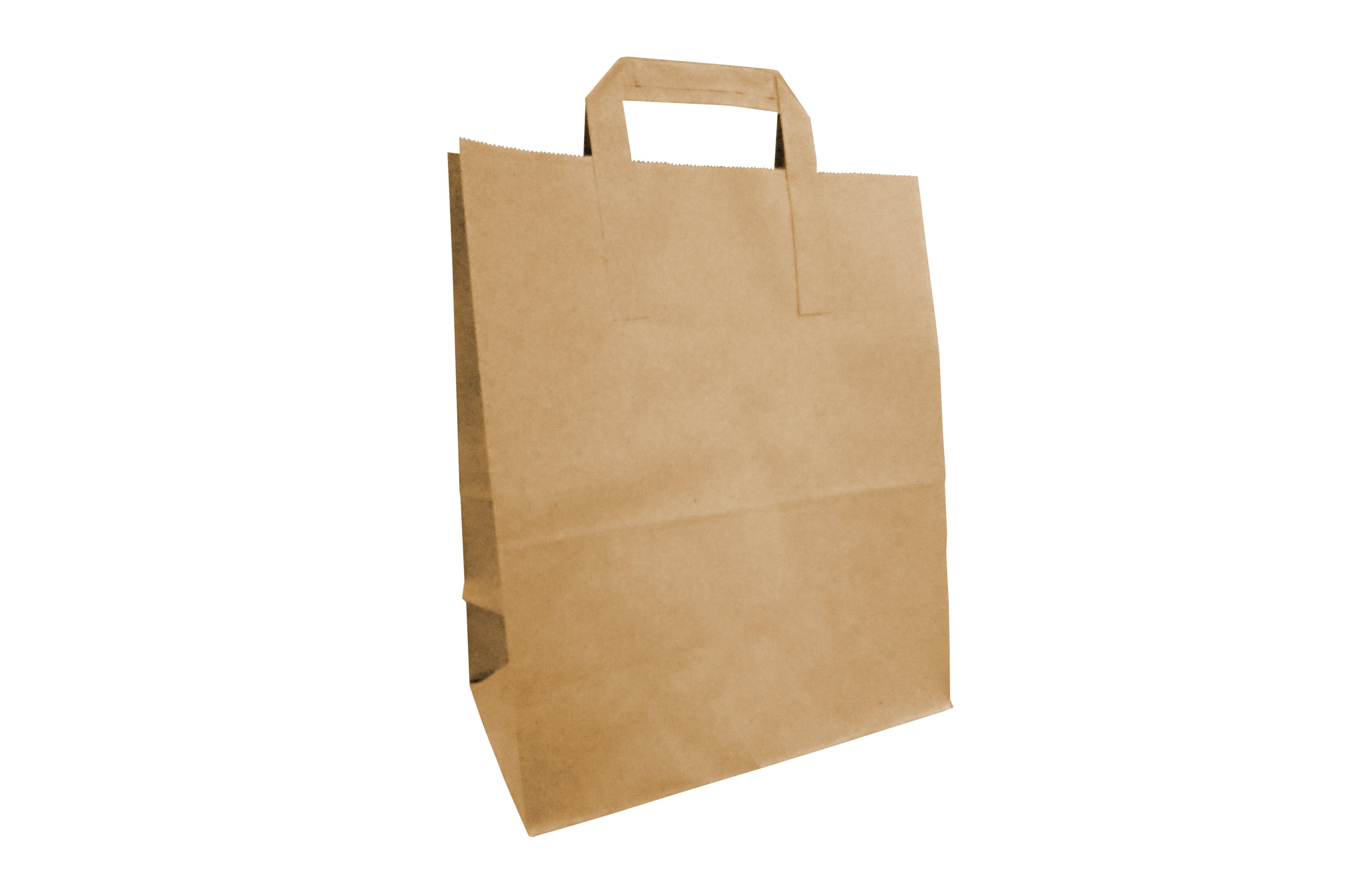 Large Brown Paper Bag with Handles 250x290x140mm