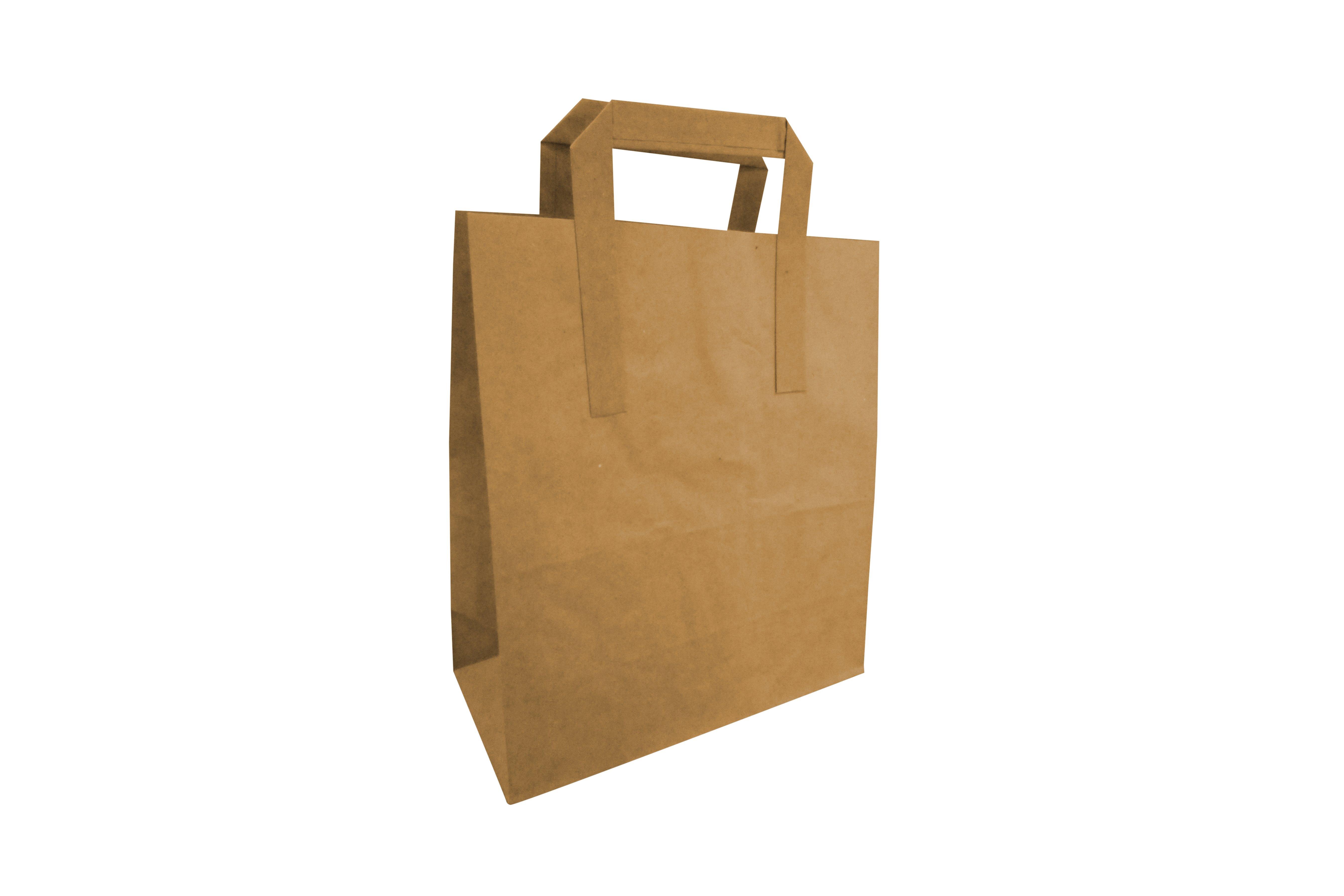 Medium Brown Paper Takeaway Bag 220x250x110mm