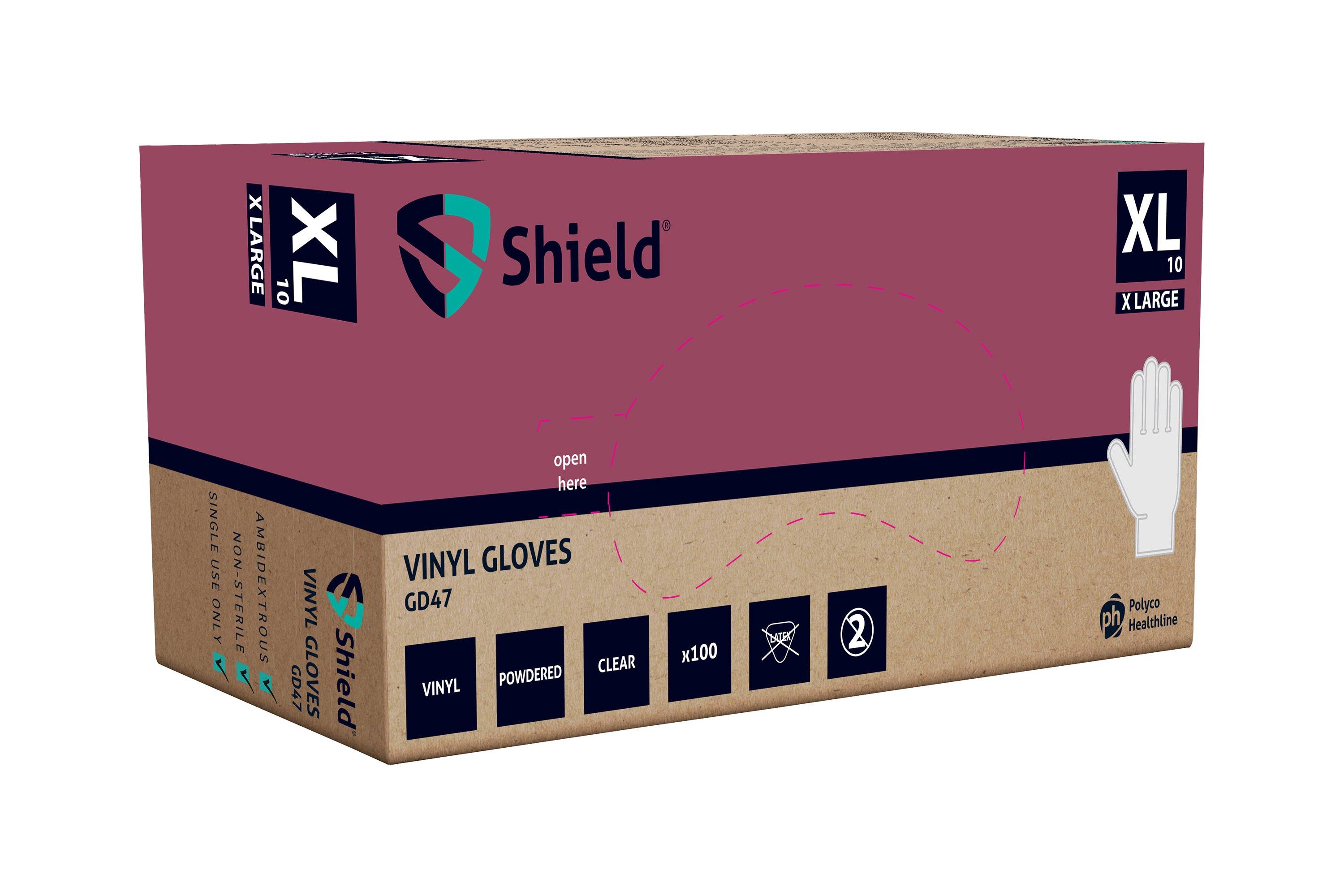 Clear Vinyl Powdered Disposabale Glove Xtra Large