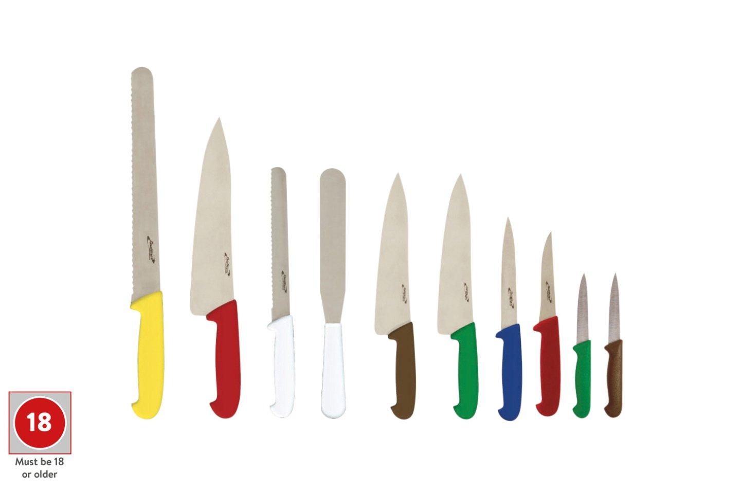 GenWare 10 Piece Colour Coded Knife Set