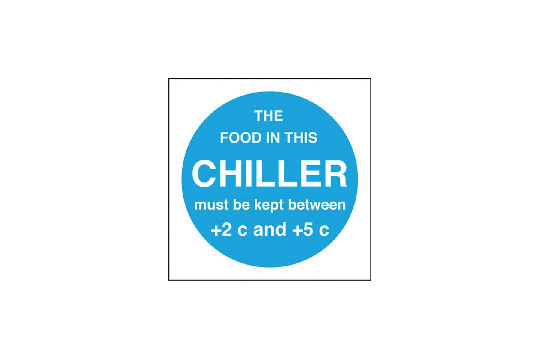 Chiller Temperature Guide 10x10cm (4x4")