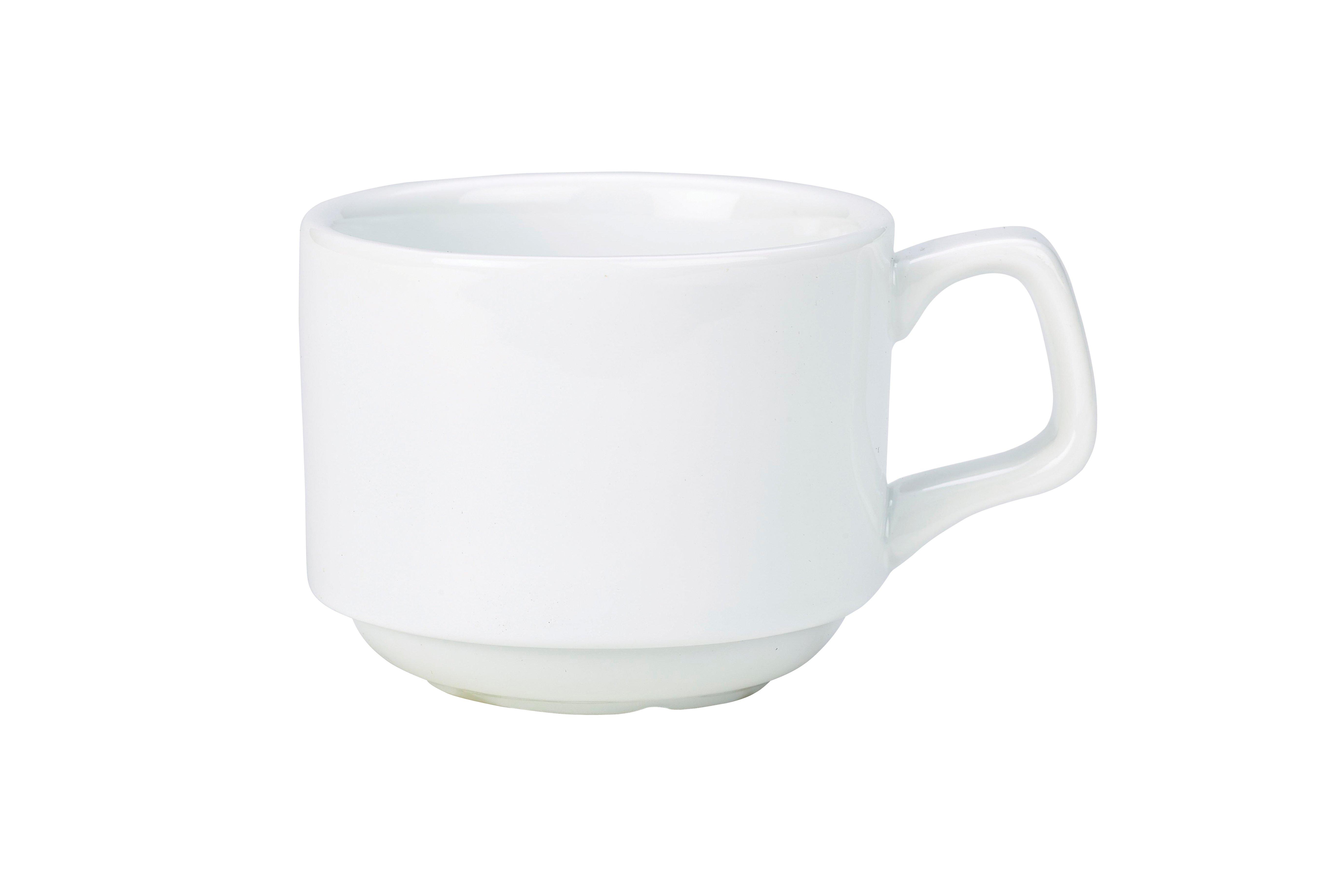 GenWare White Porcelain Stacking Cup 200ml (7oz)