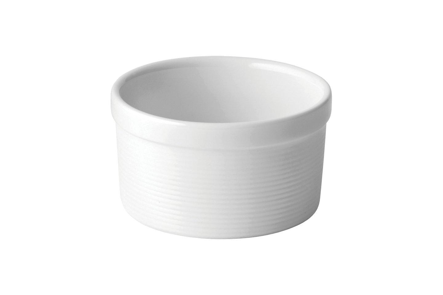 Utopia Titan White Porcelain Ribbed Ramekin 6.25oz 10cm (3.75")