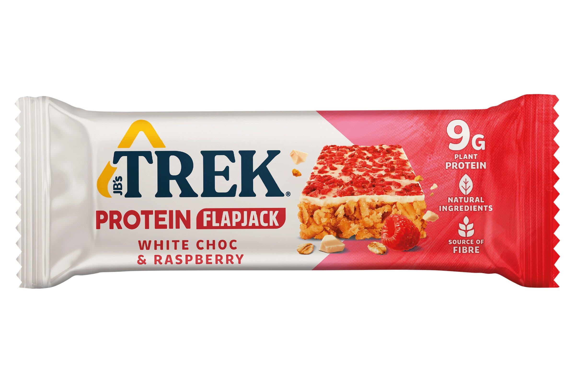 TREK White Chocolate & Raspberry Protein Flapjack 50g