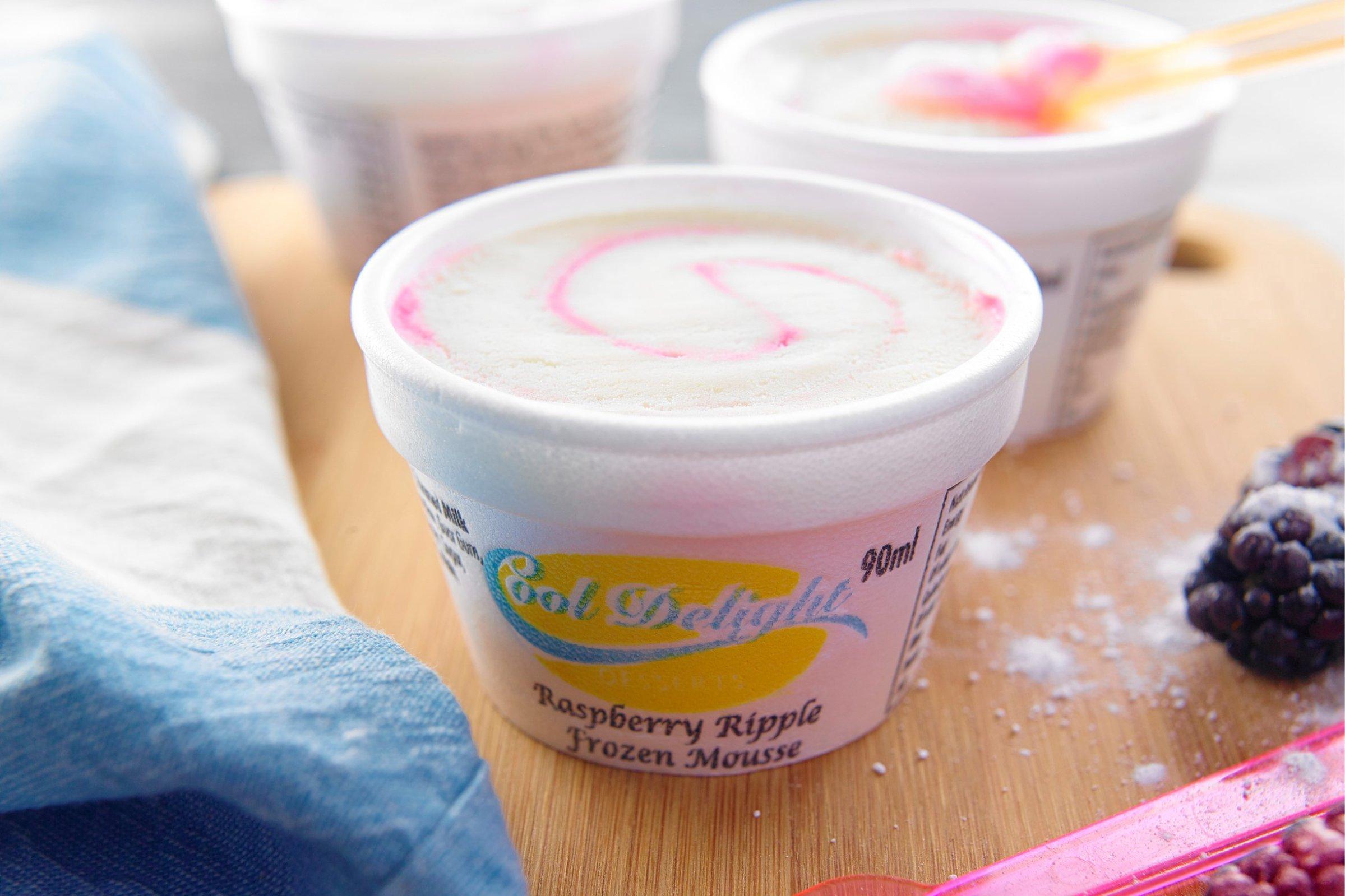 Cooldelight Raspberry Ripple Frozen Mousse Tub