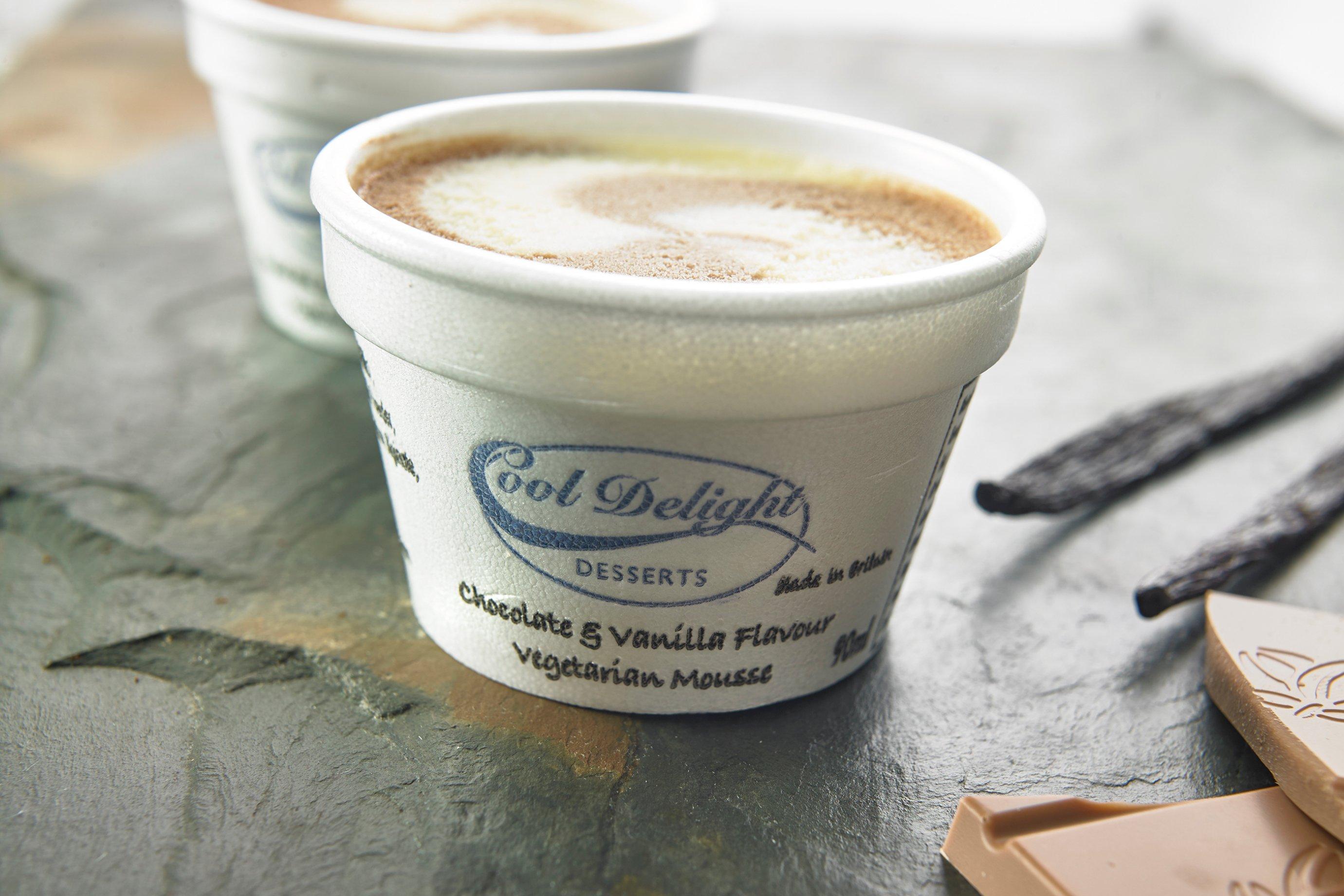 Cooldelight Chocolate & Vanilla Swirled Frozen Mousse Tub