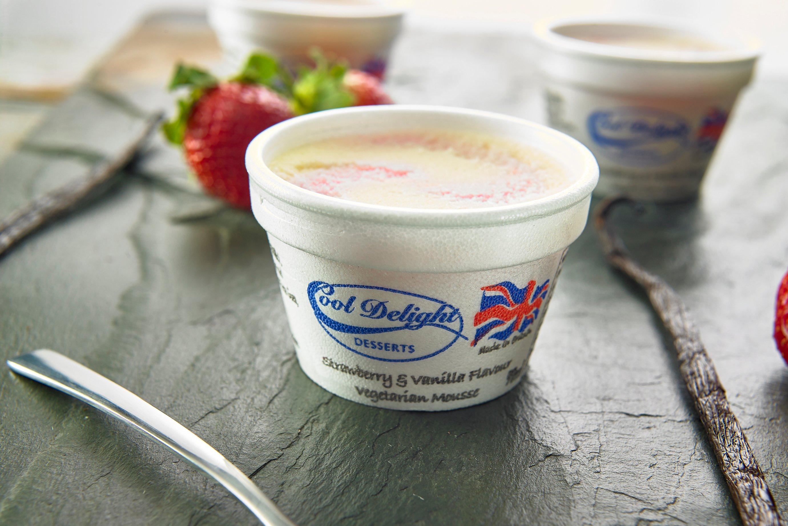 Cooldelight Strawberry & Vanilla Frozen Mousse Tub
