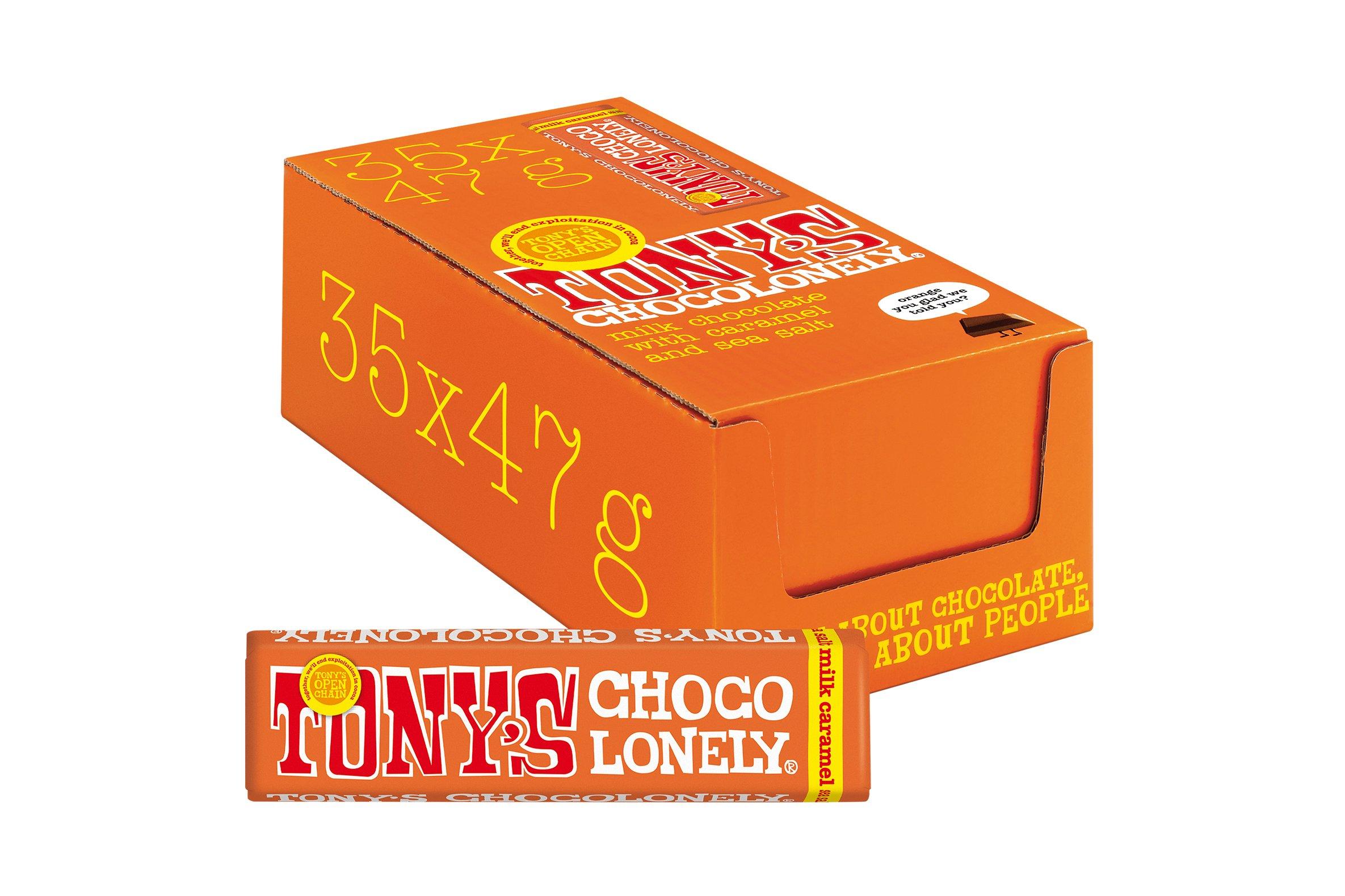 Tony's Chocolonely Milk Chocolate Caramel Sea Salt 47g Fairtrade