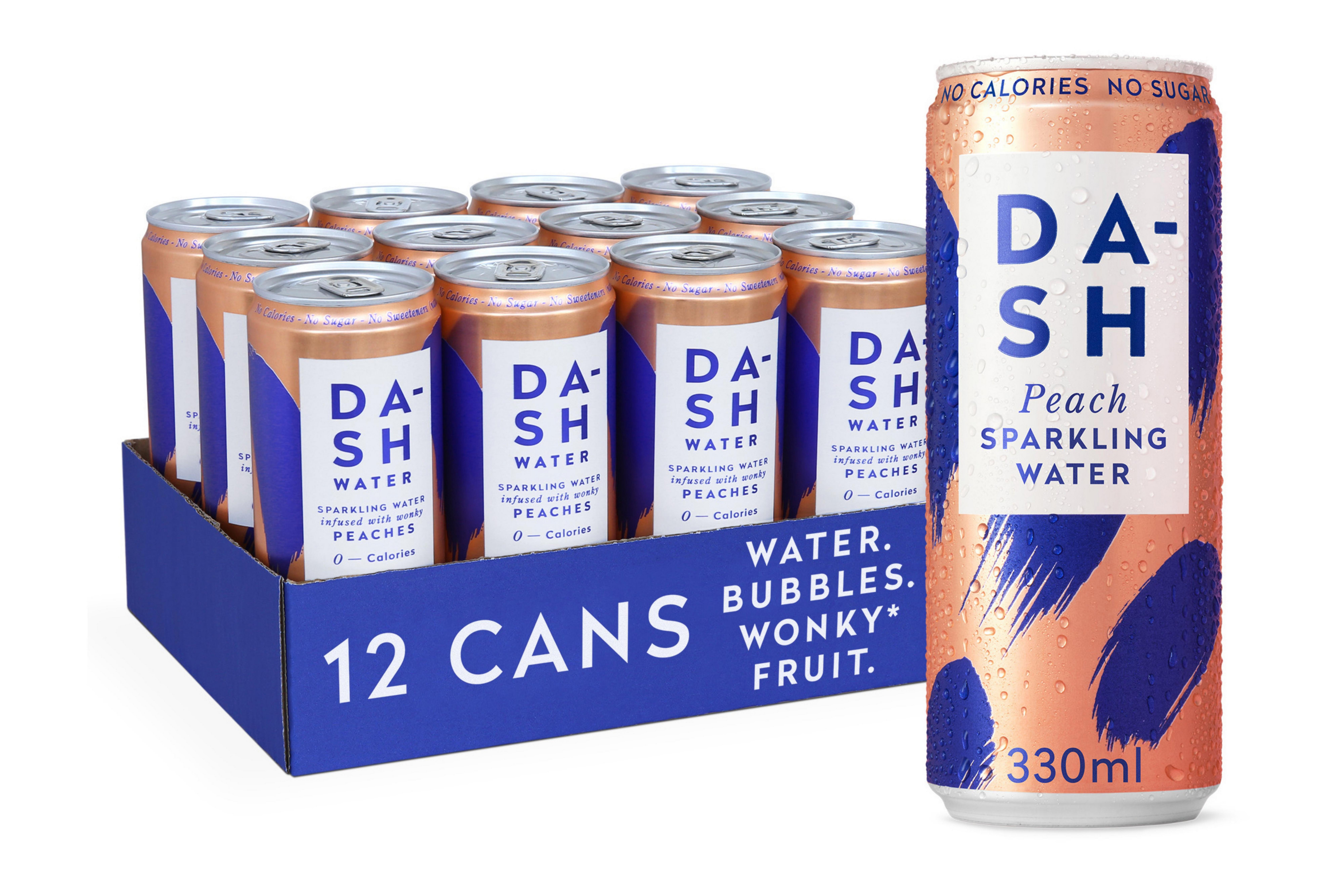 Dash Water Sparkling Peach 12 x 330ml