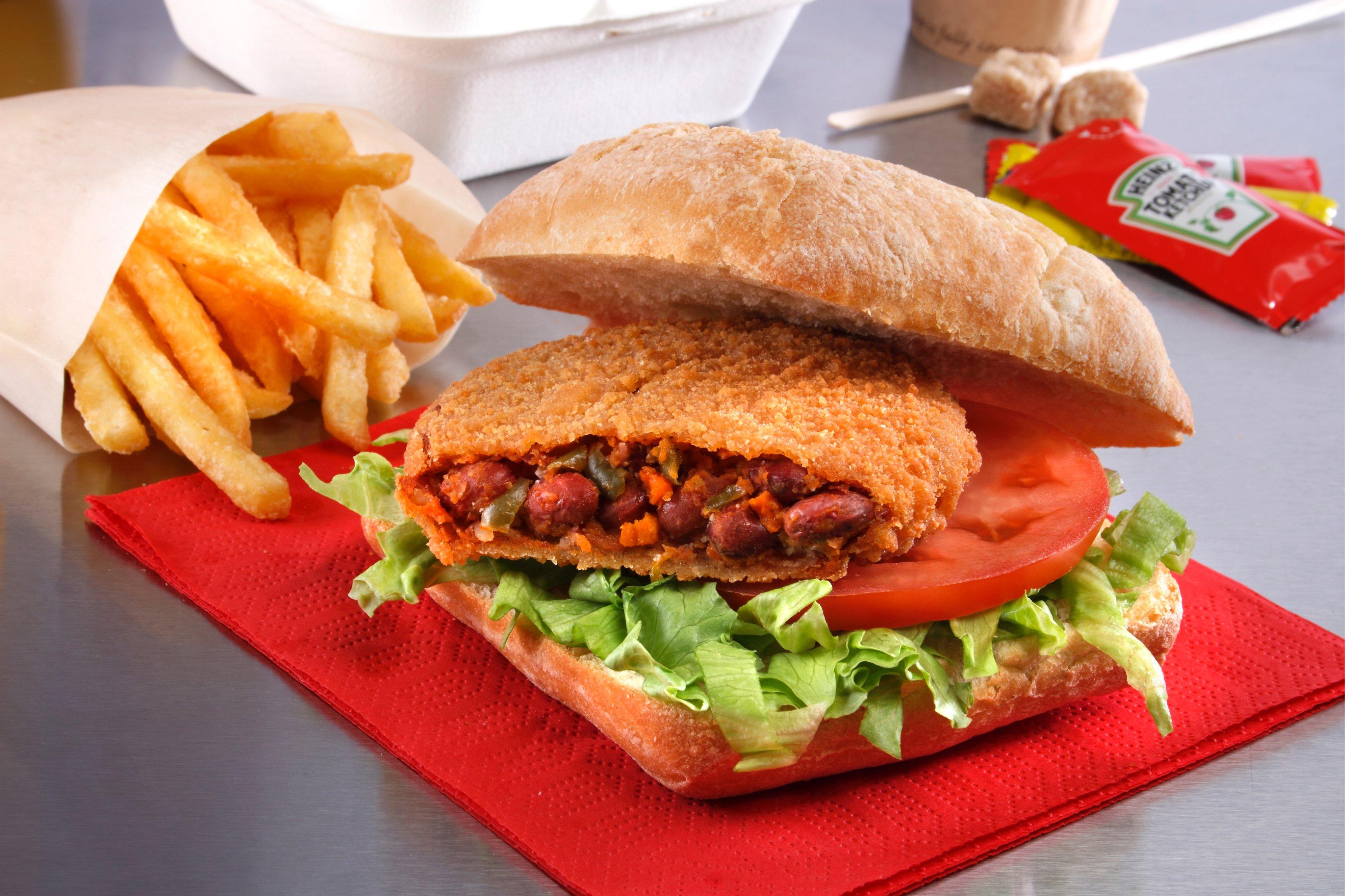 Katerveg! Coated Spicy Bean Burger