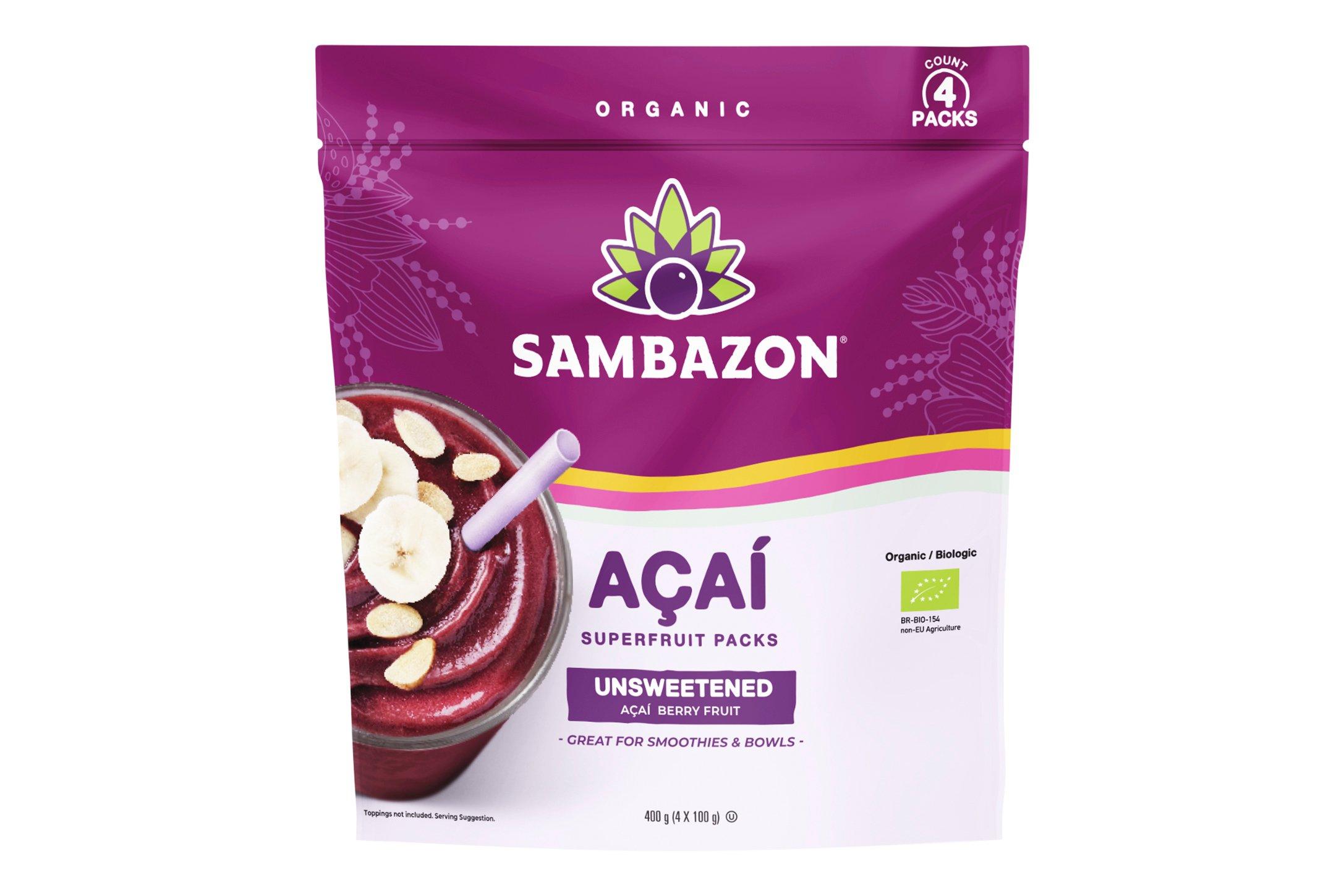 Sambazon Organic Unsweetened Acai Superfruit Packs